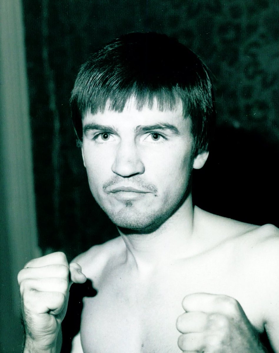 Porthcawl featherweight Steve Cleak captured in fighting stance prior to his 1982 fight with Paul Huggins at The Royal Albert Hall.