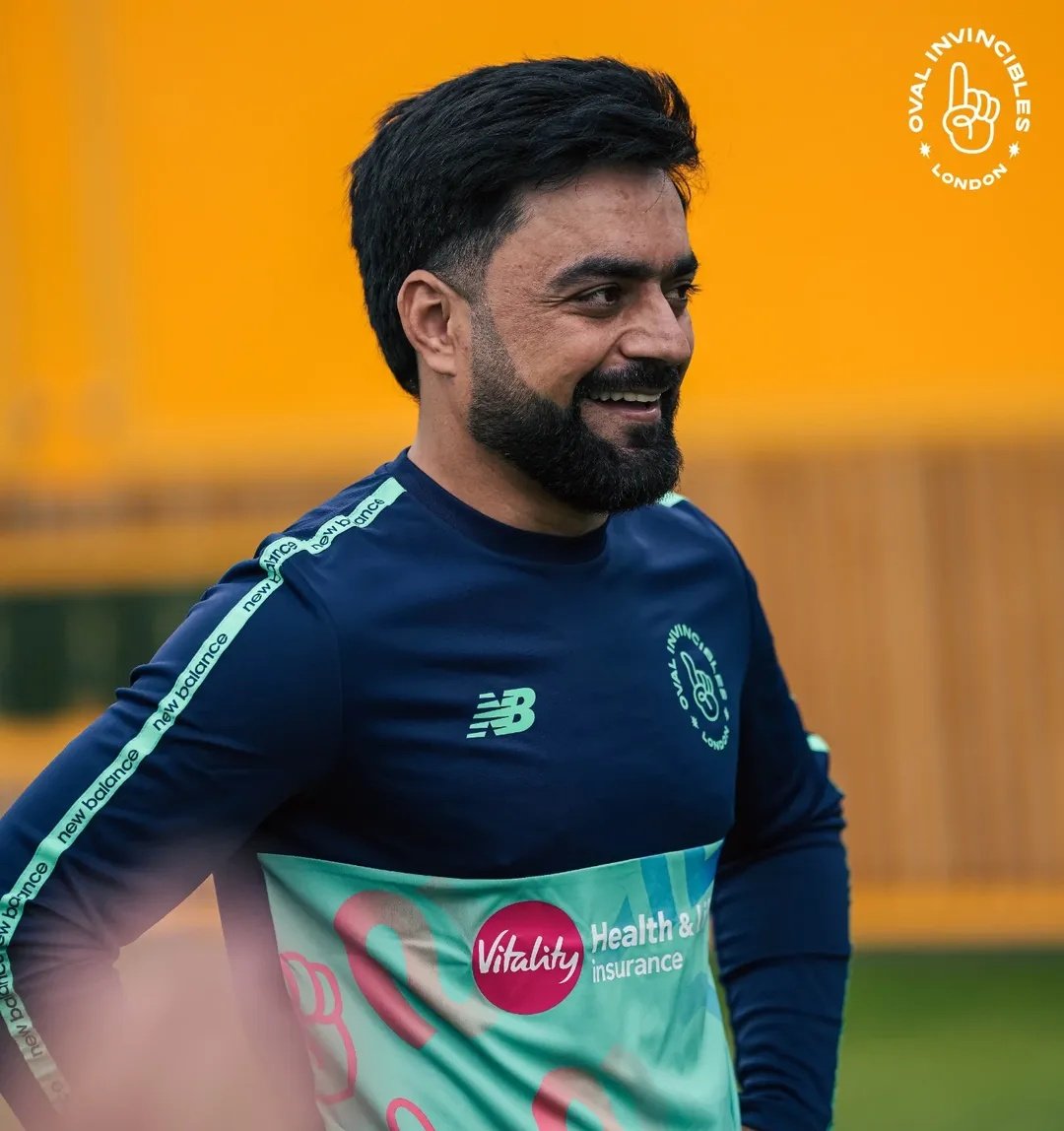 Rashid Khan during a training session ahead of The Hundred.