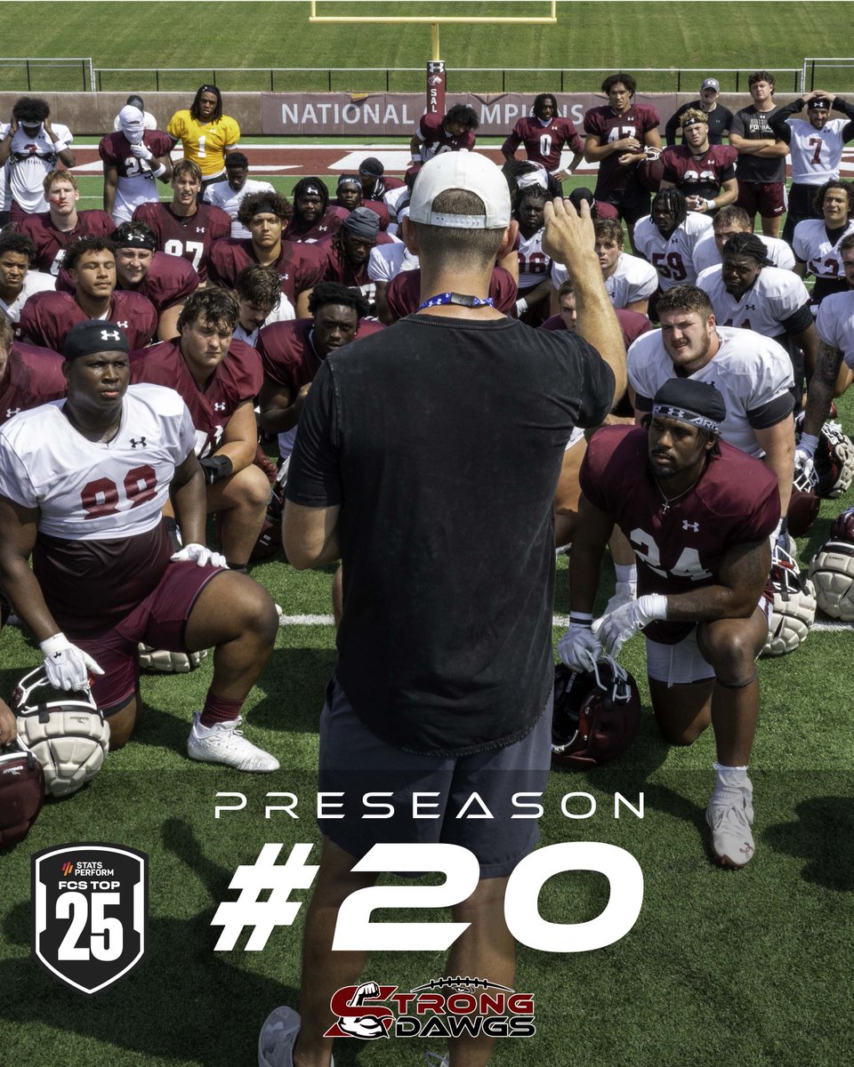 StrongDawgs (@strongdawgs) on Twitter photo #Salukis start the season at #20 in <a href="/OptaAnalystFCS/">Opta FCS Football</a> preseason poll
#SalukiFootball247 #Salukis start the season at #20 in <a href="/OptaAnalystFCS/">Opta FCS Football</a> preseason poll
#SalukiFootball247