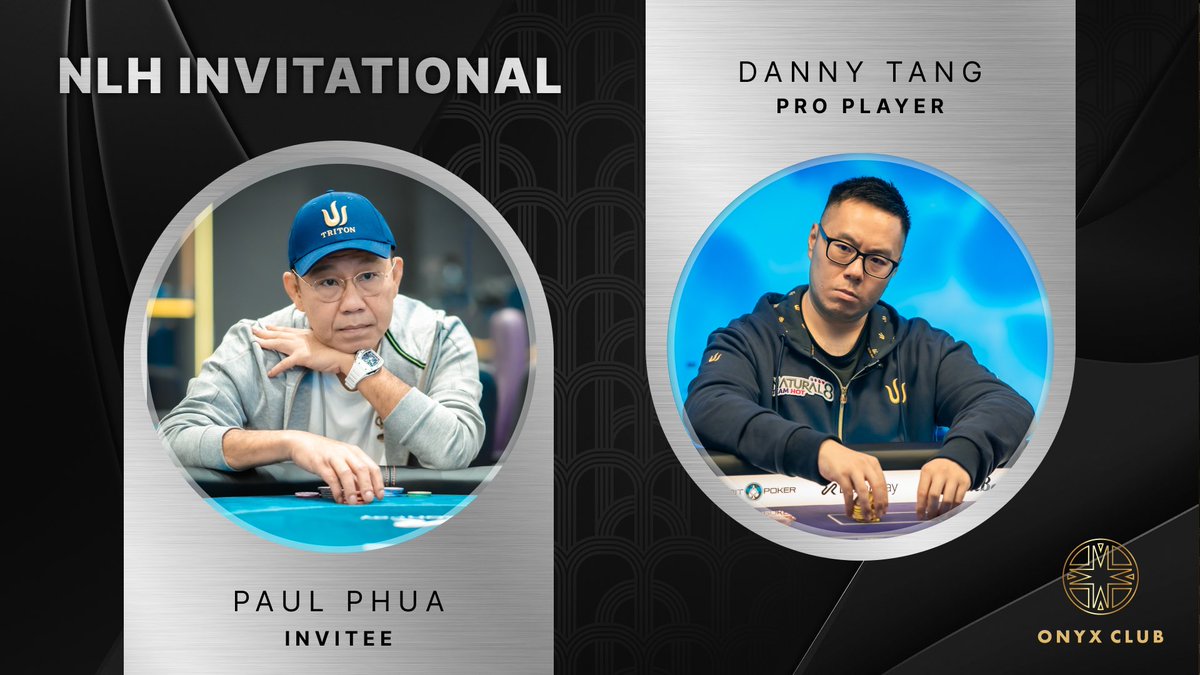 NLH Pairing #7 🔥

Triton boss <a href="/paulphuapoker/">Paul Phua Poker</a> is in! 😎
He invited <a href="/DannyTang2/">Danny Tang</a> , one of the sharpest minds in poker with 5 Triton titles and WSOP bracelet, to join $100K NLH Invitational at Onyx SHRS.

Full schedule of the event 👉: onyxclub.com/events/super-h…