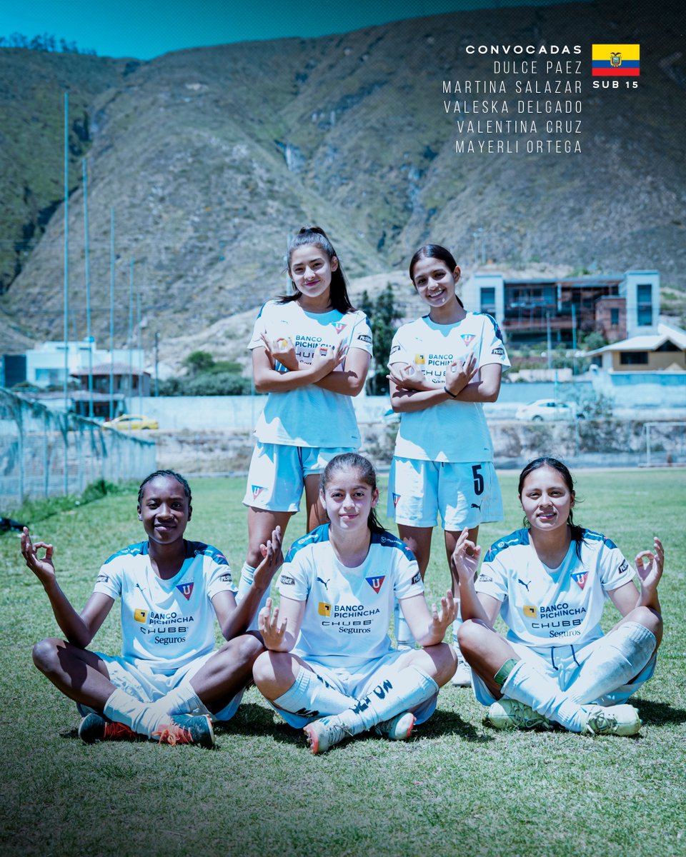 ¡PRIMERA CONVOCATORIA! 🥺🤍

Queremos felicitar a nuestras #MiniGuerreras convocadas a la preselección #SUB15 🇪🇨 

Estamos orgullosos de ustedes chicas, que vengan muchas más oportunidades ☺️🤞¡Mucha suerte!