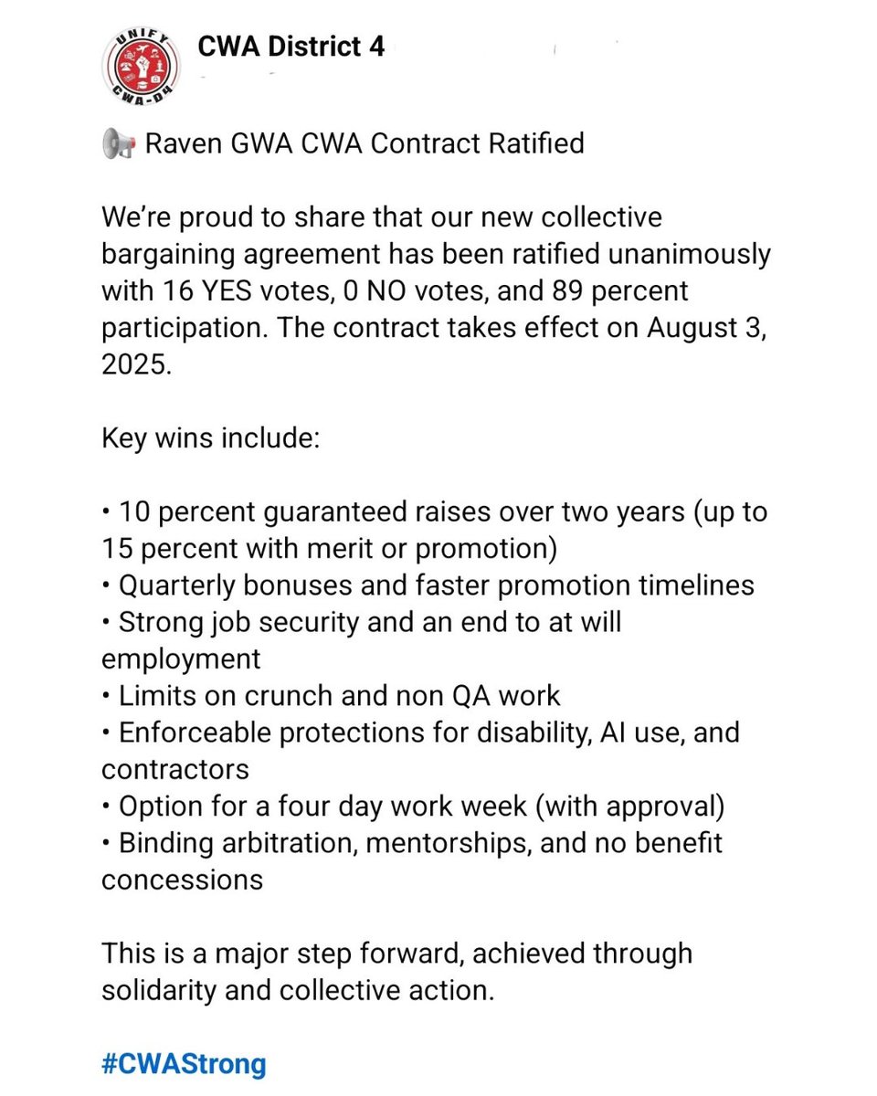#CWAStrong