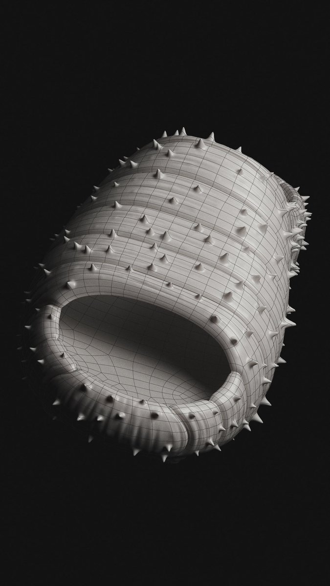 Work in progress!!!

For the love of rendering wireframes. 

A test of the CATERPILLAR 🐛 slide clay under realistic lighting setup….