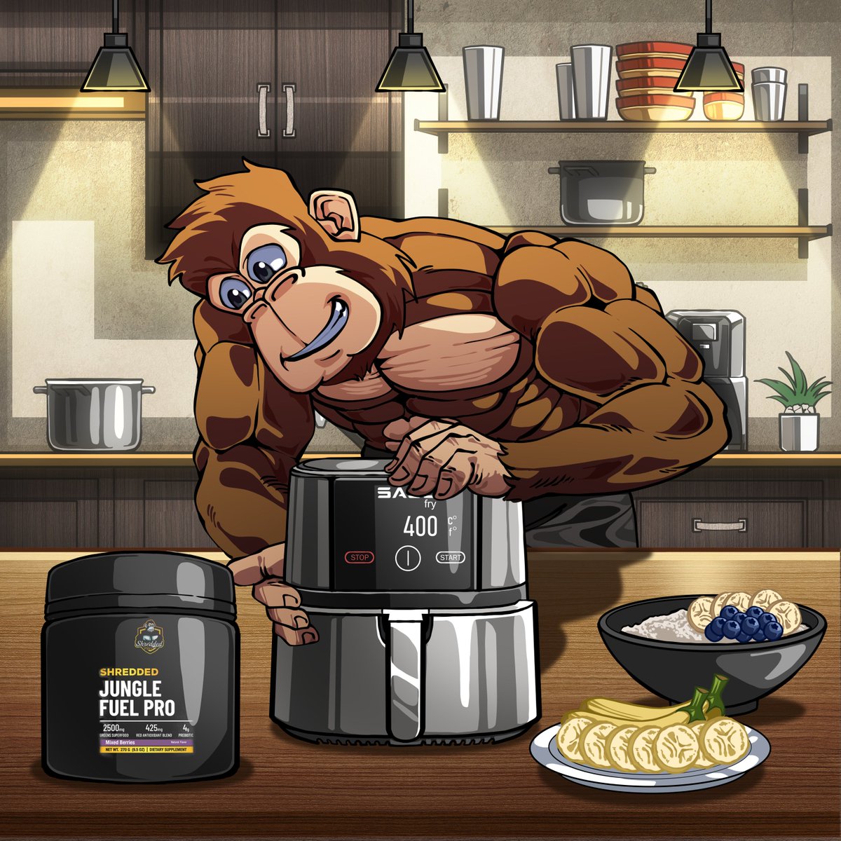 Shredded Apes (@shreddedapes) on Twitter photo A good physique is earned in the Kitchen
A strong mind is earned in the Gym
This is the <a href="/ShreddedApes/">Shredded Apes</a> way!
📸 Snap a pic of your favorite meal
🧠 Think:
🔥 High protein
🥬 Clean ingredients
🍚 Balanced macros
🥤 Post-workout recovery meals
📸 HOW TO ENTER:
1️⃣ Post a pic of A good physique is earned in the Kitchen
A strong mind is earned in the Gym
This is the <a href="/ShreddedApes/">Shredded Apes</a> way!
📸 Snap a pic of your favorite meal
🧠 Think:
🔥 High protein
🥬 Clean ingredients
🍚 Balanced macros
🥤 Post-workout recovery meals
📸 HOW TO ENTER:
1️⃣ Post a pic of