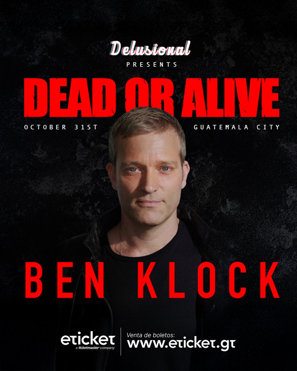 ¡Cada día más cerca de Halloween! ¿Y tú, ya estás listo?

Delusional presenta su concepto de Dead Or Alive, para su tercera edición de Halloween. Una noche junto a leyenda del techno; Ben Klock, desde Alemania.

🗓31 de octubre
⏰19:00 hrs
🎟eticket.gt

#BenKlock