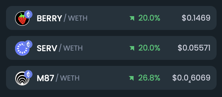 Tradinator (@tradinator33) on Twitter photo Strongest on-chain lowcaps right now:
$BERRY - <a href="/StrawberryAI_5/">StrawberryAI</a>
$SERV - <a href="/openservai/">OpenServ</a>
#M87 - <a href="/MessierM87/">M E S S I E R | M87</a>
All solid lowcaps with time in the market and real product.
The market is dropping hints, we just got to listen. Strongest on-chain lowcaps right now:
$BERRY - <a href="/StrawberryAI_5/">StrawberryAI</a>
$SERV - <a href="/openservai/">OpenServ</a>
#M87 - <a href="/MessierM87/">M E S S I E R | M87</a>
All solid lowcaps with time in the market and real product.
The market is dropping hints, we just got to listen.