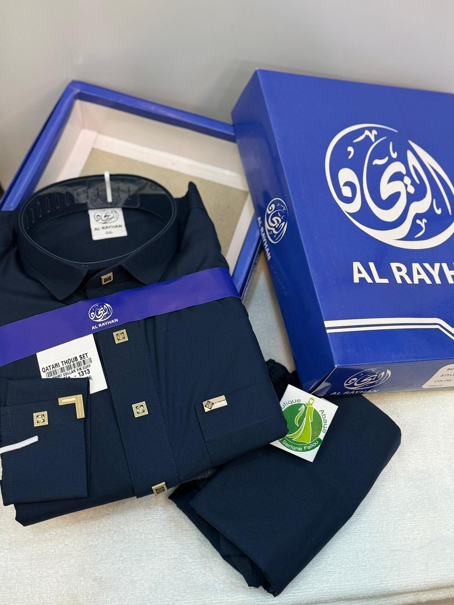 zahrahfariidah's tweet photo. Promo Magal 🚨🚨🚨

Chemise el hadj original avec pantalon (AL RAYHAN)disponible 🚨🚨

Prix : 13000fr au lieu de 15000fr 🏷️

704820095 📲

#zahrahfariidah #promoMagal rt appreciate 🙏🏽 https://t.co/K3EAMPSET7