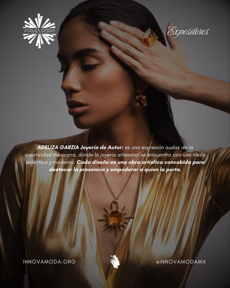 TjInnovadora's tweet image. ✨En #InnovaModa2025 damos la bienvenida a ADELIZA GARZIA, una marca que transforma la joyería en arte y celebra la autenticidad de cada persona

¡Ya viene @InnovaModa_Mx!

📅 Domingo 17/Agosto
📍 Hotel Castillos del Mar
🎟️ Boletos YA A LA VENTA ⤵️

eventbrite.com/e/innovamoda-c…