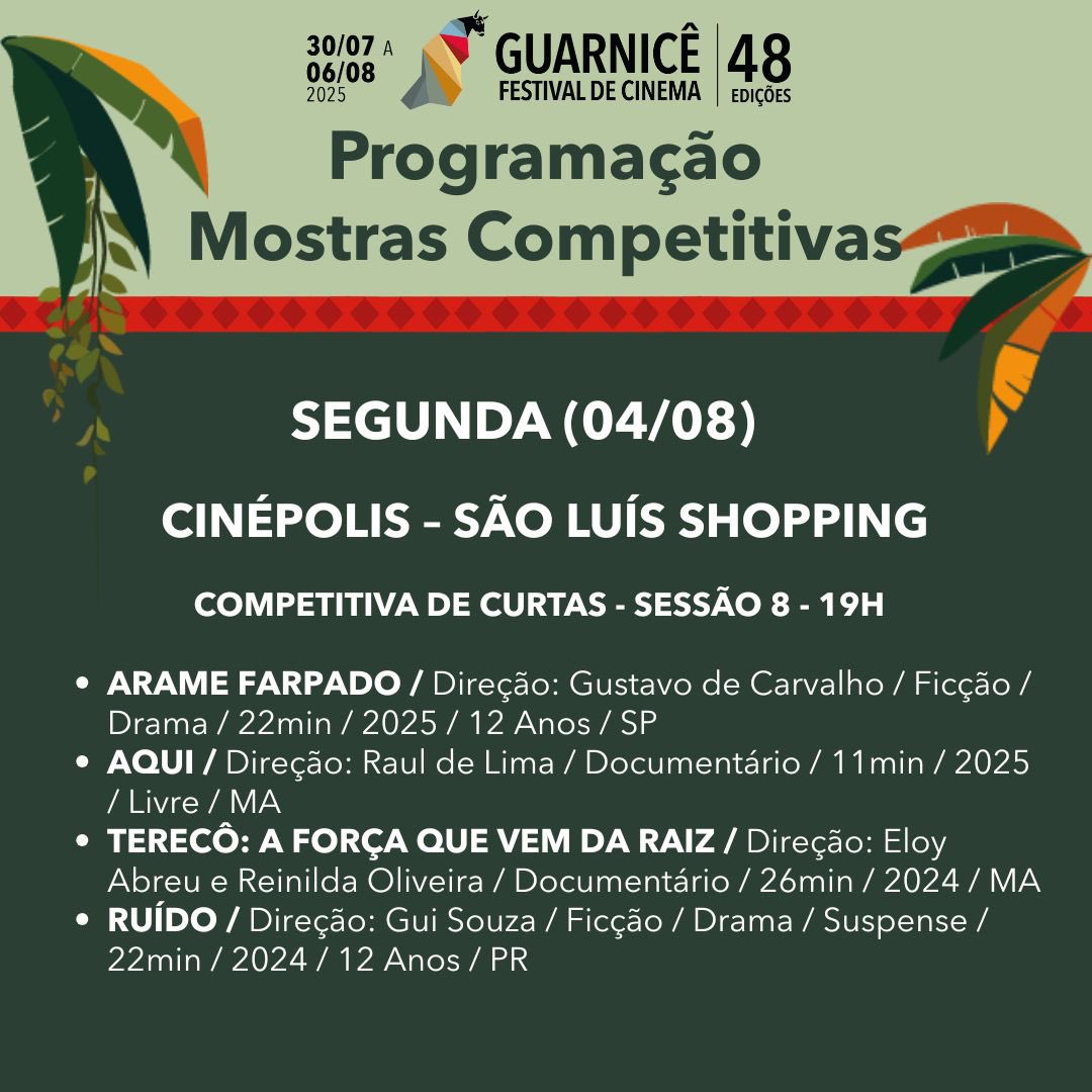 cineguarnice's tweet photo. 🎬 Segunda-feira é dia de filme, sim! E o Guarnicê tá pronto pra transformar seu começo de semana em pura diversão.

📅 Confira a programação completa no site https://t.co/MSXD84EfOg https://t.co/xbgK4Ycoes