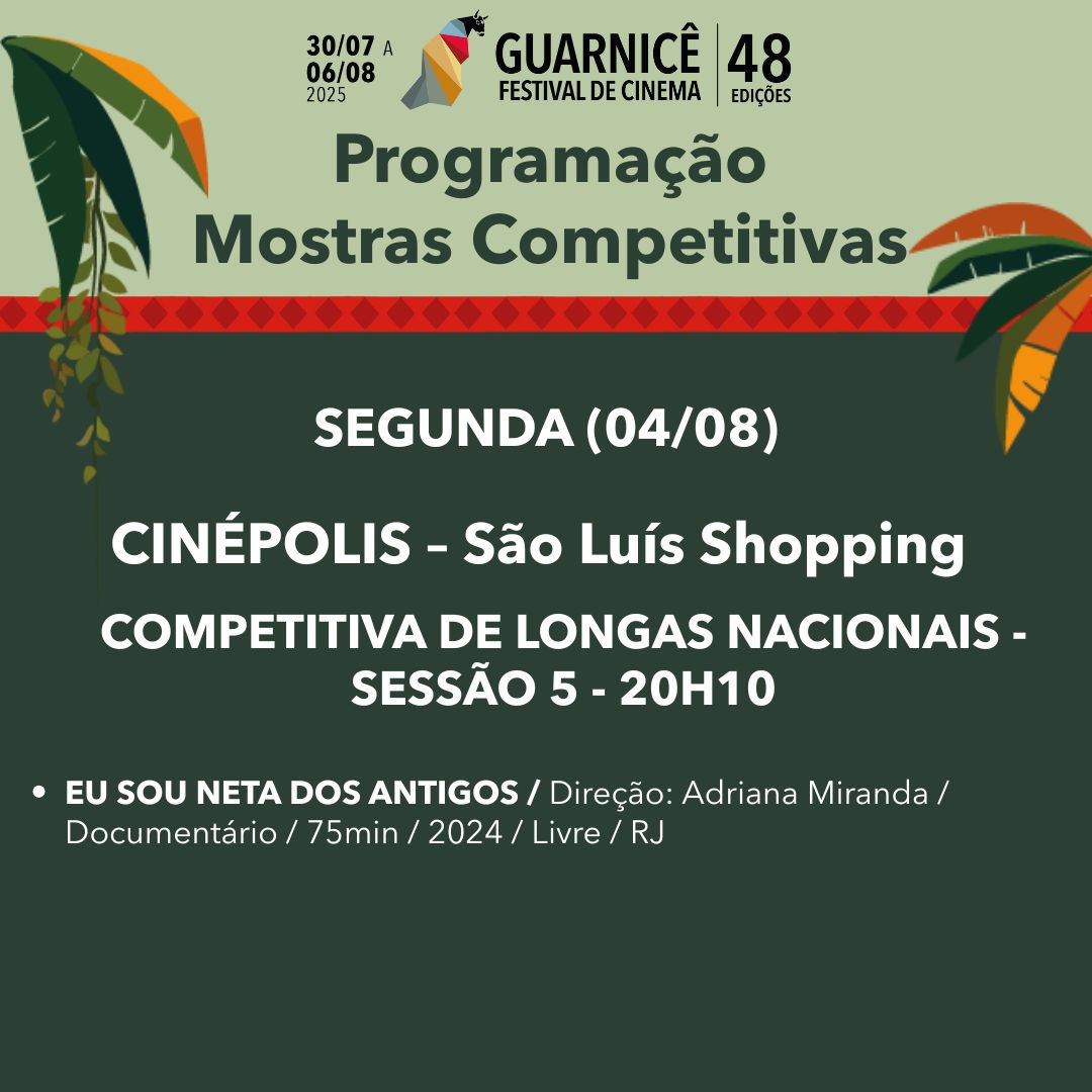 cineguarnice's tweet photo. 🎬 Segunda-feira é dia de filme, sim! E o Guarnicê tá pronto pra transformar seu começo de semana em pura diversão.

📅 Confira a programação completa no site https://t.co/MSXD84EfOg https://t.co/xbgK4Ycoes