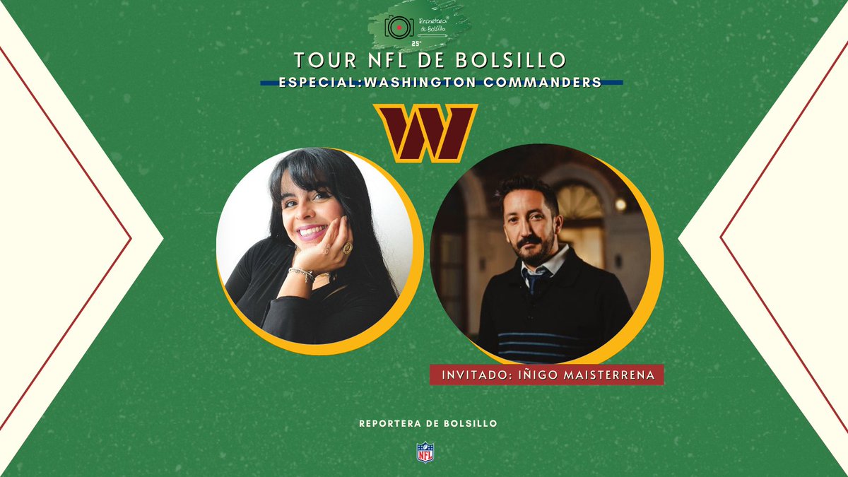 Fernanda Mayen (@ferdebolsillo) on Twitter photo Hello, ppl! En unas horas nos vamos a conectar con <a href="/imaisterrena/">Iñigo Maisterrena</a> para hablar de los <a href="/Commanders/">Washington Commanders</a> rumbo a esta temporada así que dejen sus dudas, sus temas que quieran resolver o sus saludos. 🫶🏽
#TourVirtualNFLdeBolsillo
Los leo 👀 Hello, ppl! En unas horas nos vamos a conectar con <a href="/imaisterrena/">Iñigo Maisterrena</a> para hablar de los <a href="/Commanders/">Washington Commanders</a> rumbo a esta temporada así que dejen sus dudas, sus temas que quieran resolver o sus saludos. 🫶🏽
#TourVirtualNFLdeBolsillo
Los leo 👀