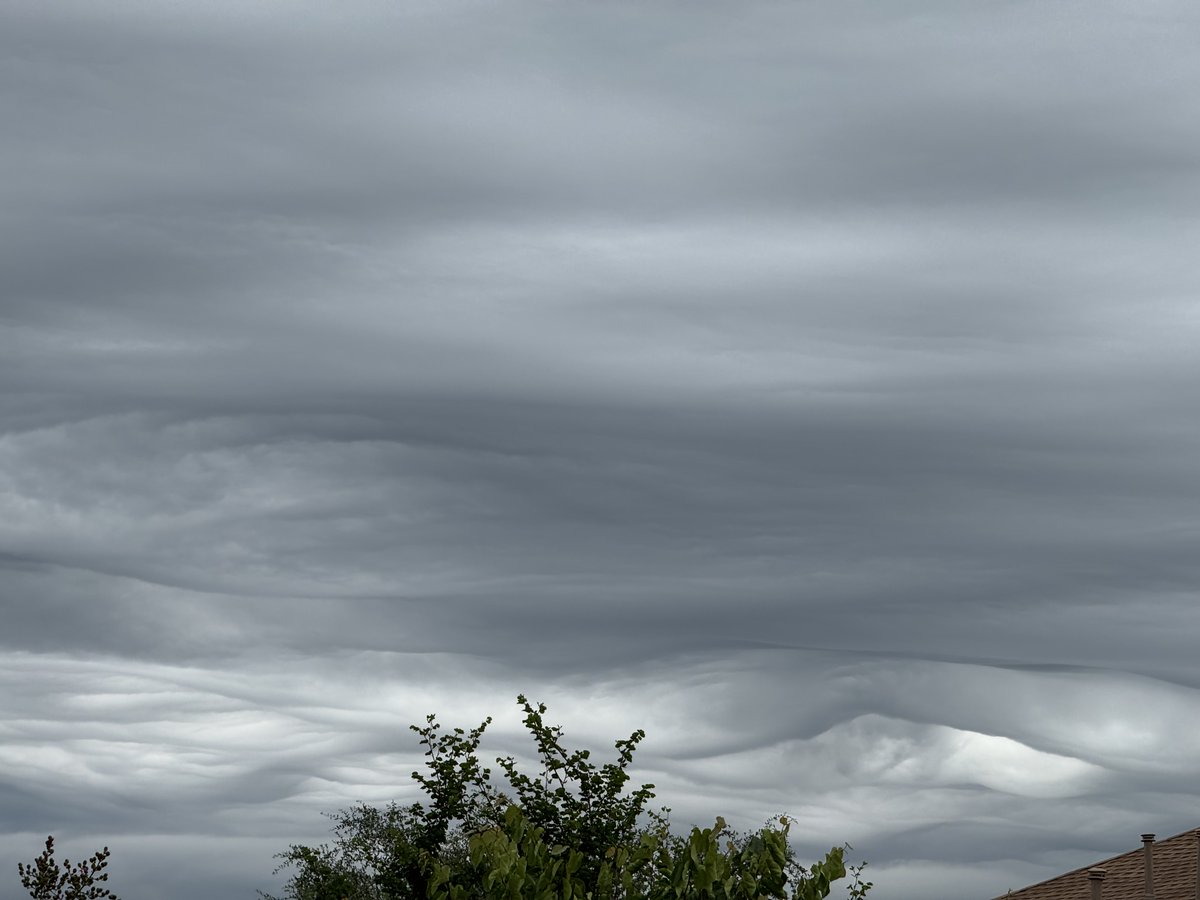 Some impressive Undulatus asperatus clouds north of Round Rock. #txwx ⁦<a href="/NWSSanAntonio/">NWS Austin/San Antonio</a>⁩ ⁦<a href="/NWS/">National Weather Service</a>⁩