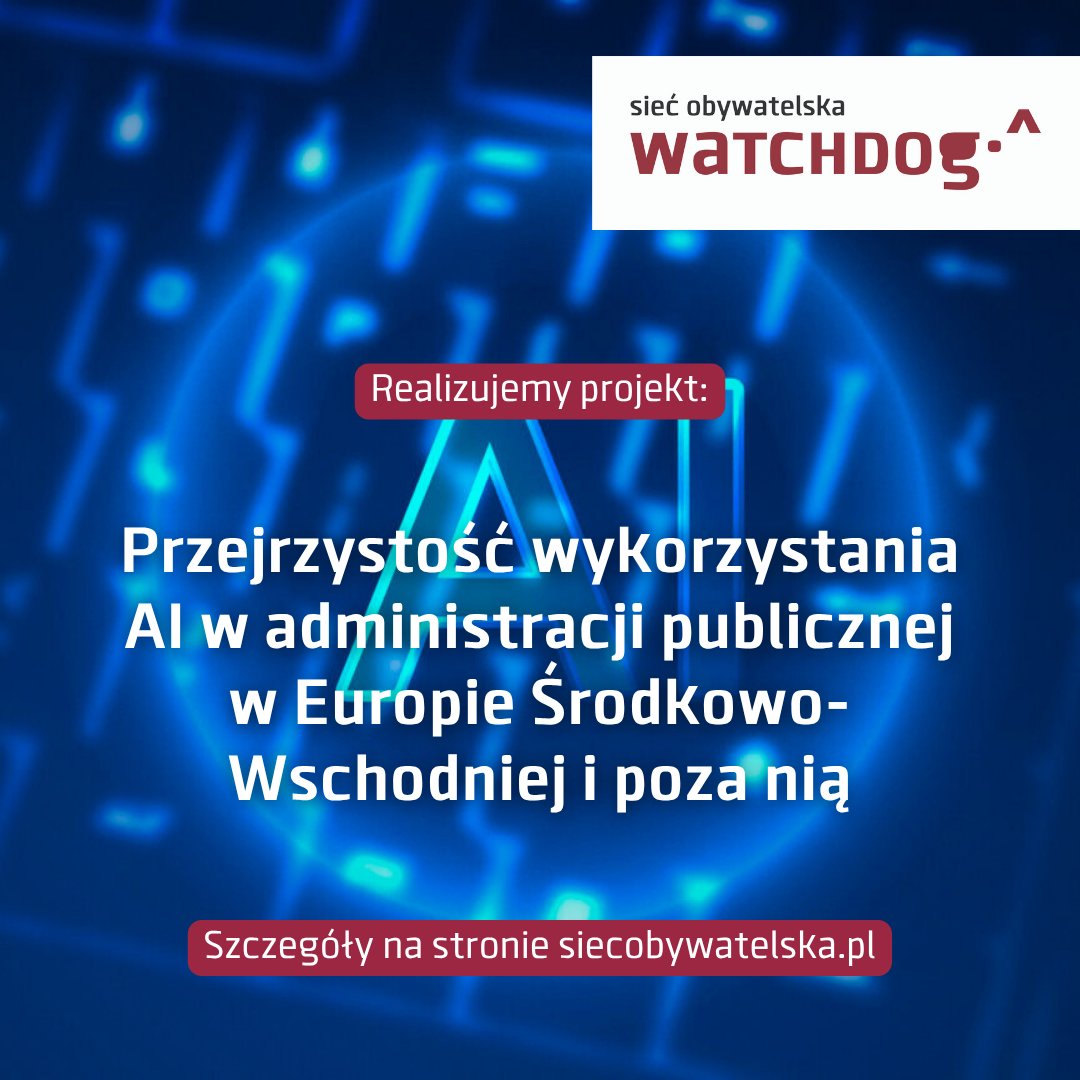 Watchdog Polska (@siecobywatelska) on Twitter photo Tyle się teraz mówi o AI, a co z jej wykorzystaniem w administracji publicznej? Sprawdzamy to w ramach nowego projektu, o którym więcej na stronie siecobywatelska.pl/ai-w-administr… a wybrane instytucje już monitorujemy w temacie, co możecie podejrzeć tutaj - fedrowanie.siecobywatelska.pl/monitoringi/od… Tyle się teraz mówi o AI, a co z jej wykorzystaniem w administracji publicznej? Sprawdzamy to w ramach nowego projektu, o którym więcej na stronie siecobywatelska.pl/ai-w-administr… a wybrane instytucje już monitorujemy w temacie, co możecie podejrzeć tutaj - fedrowanie.siecobywatelska.pl/monitoringi/od…