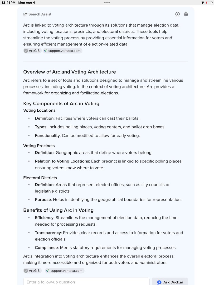 nancyalice1's tweet image. How is Arc linked to our nation&apos;s &quot;voting architecture&quot;?  Hamilton County even uses it......who knew!
#2020WASACOUP