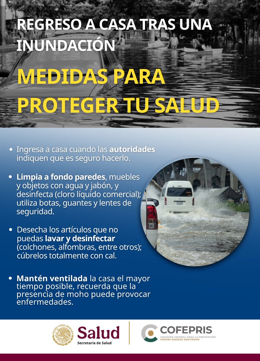 🪟 Recuerda: ventilar también una medida vital al ir a #refugios, tras #emergencias.

Si hay personas tosiendo o con fiebre, evita #enfermedades respiratorias usando cubrebocas😷

Y para el regreso a casa, te dejamos estas #recomendaciones.👇