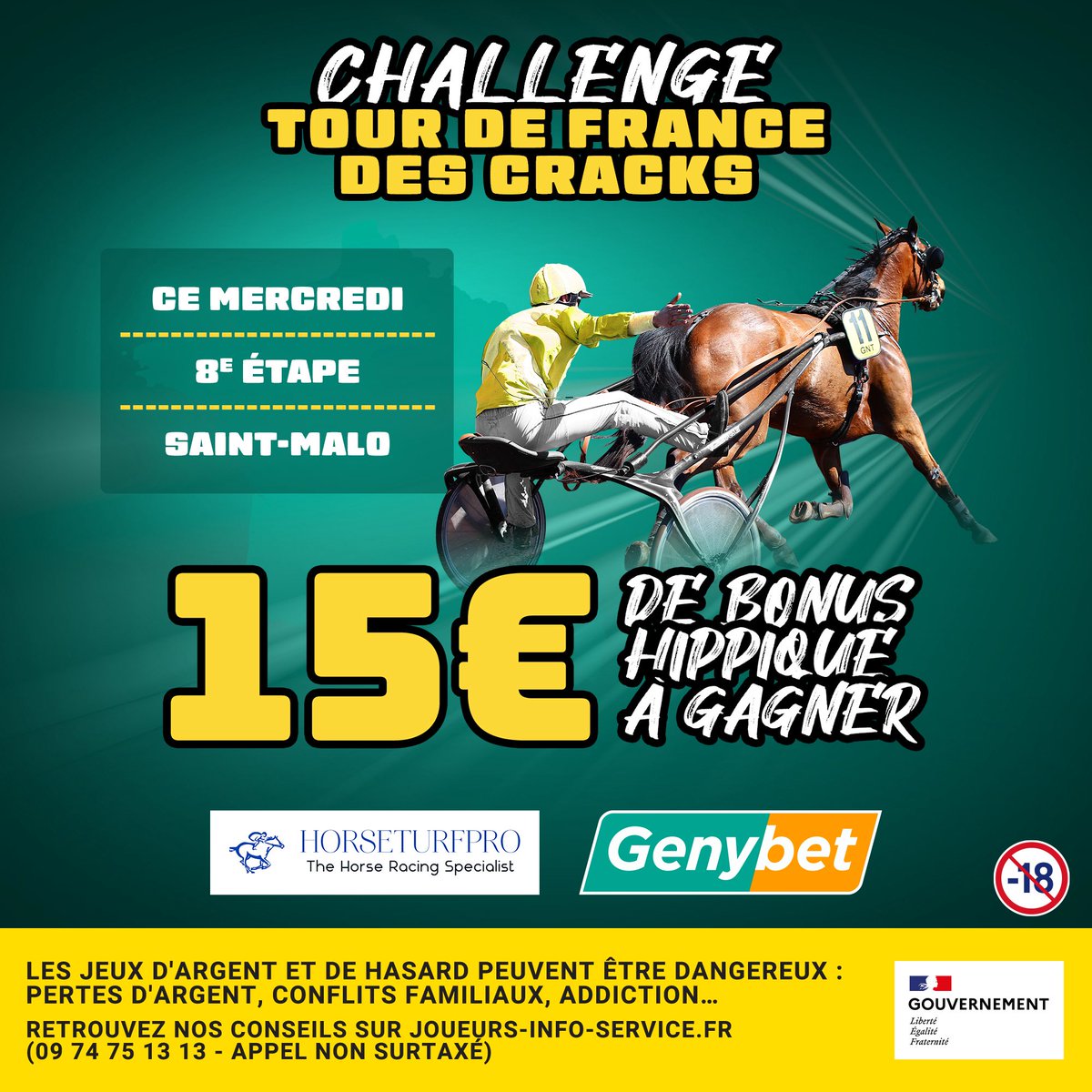 Horseturfpro 🐎 (@horseturfpro) on Twitter photo 🚨Le GNT fait escale ce mercredi à <a href="/SaintMaloAgglo/">StMalo Agglomération</a> 👊
Avec <a href="/Genybet_Turf/">Genybet Turf 🔞</a> , gagne des bonus hippiques 💶
Trouve les 🥇 du GNT (C4), du GNA(C7) et GNJ (C5) et remporte 15€! 💥
👉RT+Follow et donne tes 🐴 en com🔥 avec le #GNT8+ pseudo Genybet
➡️ Ouvre ton compte avec HTP10
🔞 🚨Le GNT fait escale ce mercredi à <a href="/SaintMaloAgglo/">StMalo Agglomération</a> 👊
Avec <a href="/Genybet_Turf/">Genybet Turf 🔞</a> , gagne des bonus hippiques 💶
Trouve les 🥇 du GNT (C4), du GNA(C7) et GNJ (C5) et remporte 15€! 💥
👉RT+Follow et donne tes 🐴 en com🔥 avec le #GNT8+ pseudo Genybet
➡️ Ouvre ton compte avec HTP10
🔞