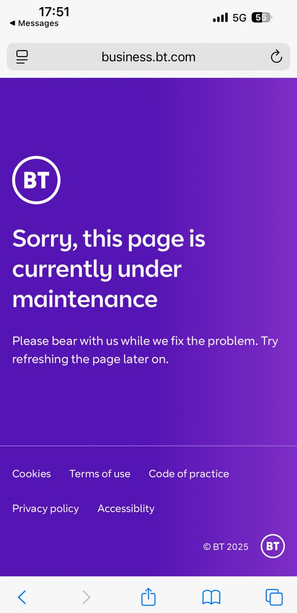 EssexPR's tweet image. Hi @BTBusiness @btbusinesscare 

So I have a broadband fault, I try to call you and told you now can only report online… I go online and your site is down.

Ridiculous, absolutely ridiculous, what sort of service is this, let people speak to someone.