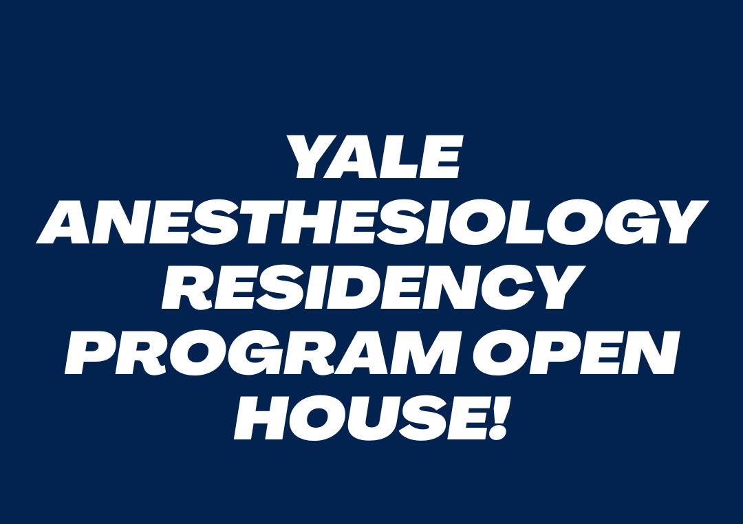 🩺 Thinking about #anesthesiology residency at Yale?
Join our Open House to meet program leadership 👨‍🏫, chat with current residents 👩‍⚕️🧑‍⚕️, and learn what makes training here unique!
📅 Don’t miss it!

<a href="/YAnesthesiology/">Yale Anesthesiology</a> <a href="/FutureAnesRes/">FutureAnesRes</a> <a href="/Inside_TheMatch/">Inside The Match</a> 

yalesurvey.ca1.qualtrics.com/jfe/form/SV_82…