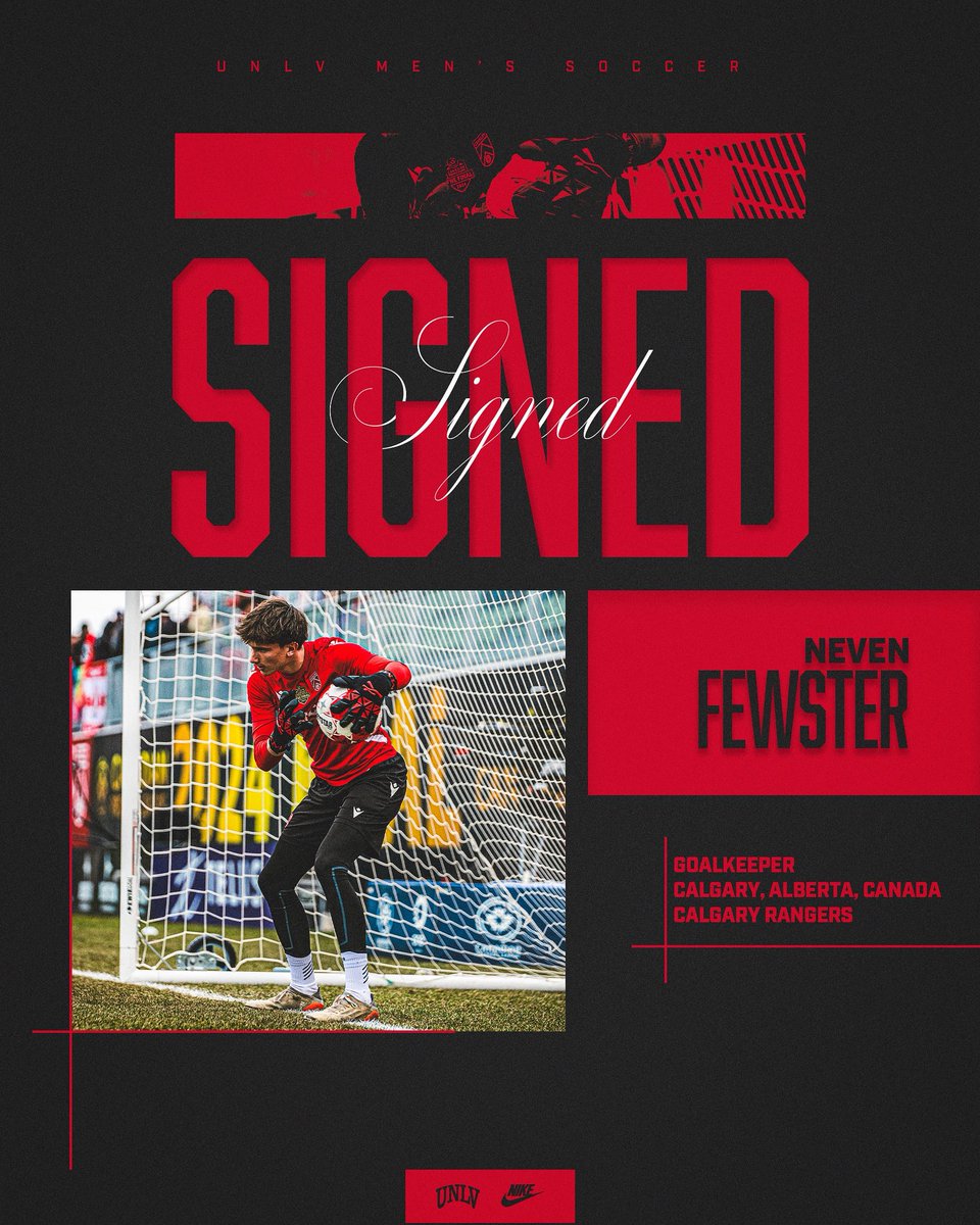 ✍️ 🅢🅘🅖🅝🅔🅓

Welcome Neven to the Rebel family!

🇨🇦 Calgary, Alberta, Canada
🧤 Goalkeeper
🛣️ Calgary Rangers ➡️ UNLV 🔴⚫️