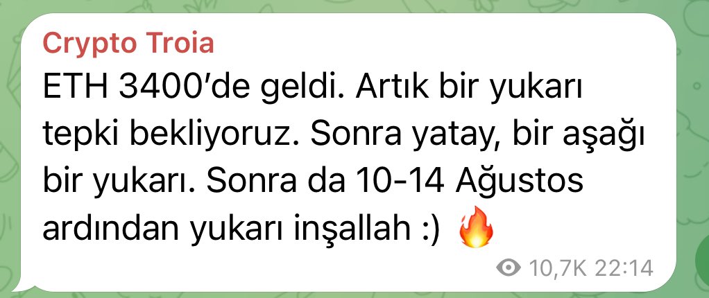 CryptoTroia's tweet photo. Kokluyoruz piyasayı. ETH 3400 dedik geldi ve oradan da tepkiyi de aldık.

Önümüzde çok daha güzel günler de var. Düzeltmeler yıldırmamalı. https://t.co/QaixWC9xVL