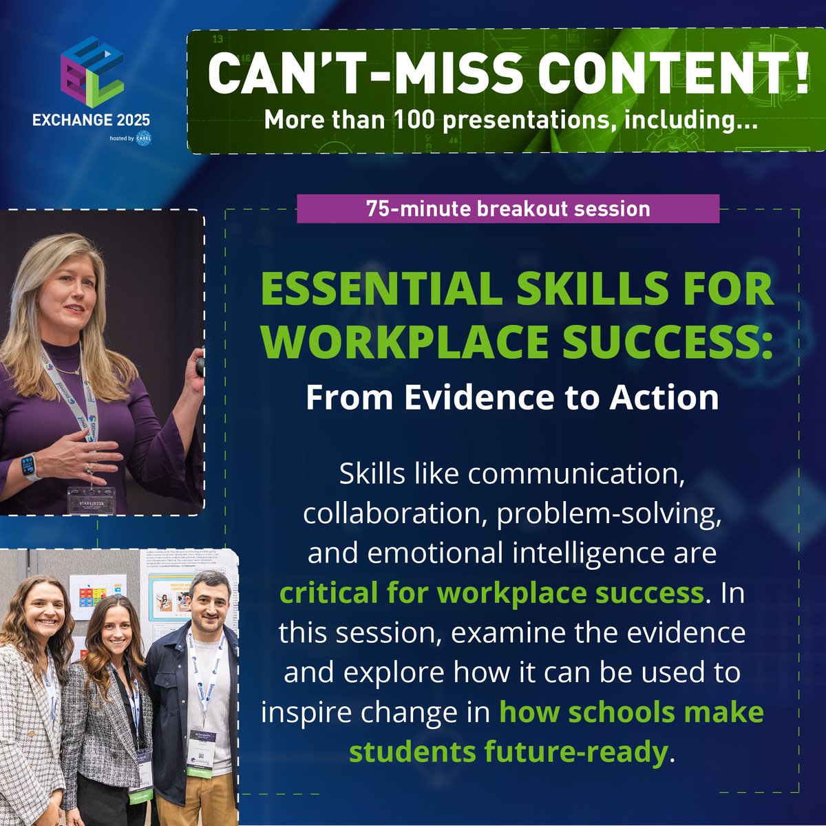 Employers want social and emotional skills! This can't-miss SEL Exchange presentation knows which ones are in highest demand and how schools can foster their growth. 

Register NOW to save your seat in the room!

bit.ly/3DD4gPn