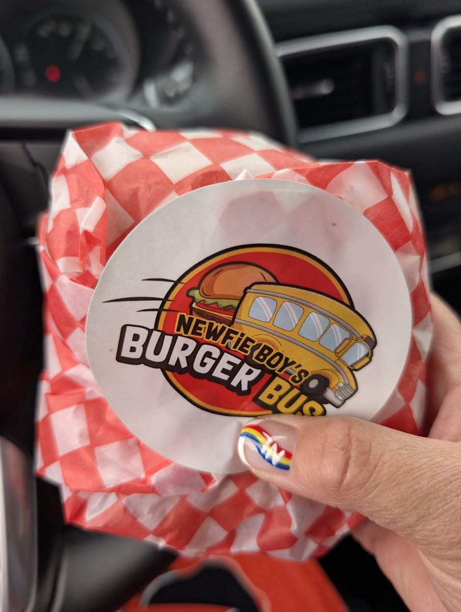 Smash burger for lunch today from our local food truck.  The burgers are good.