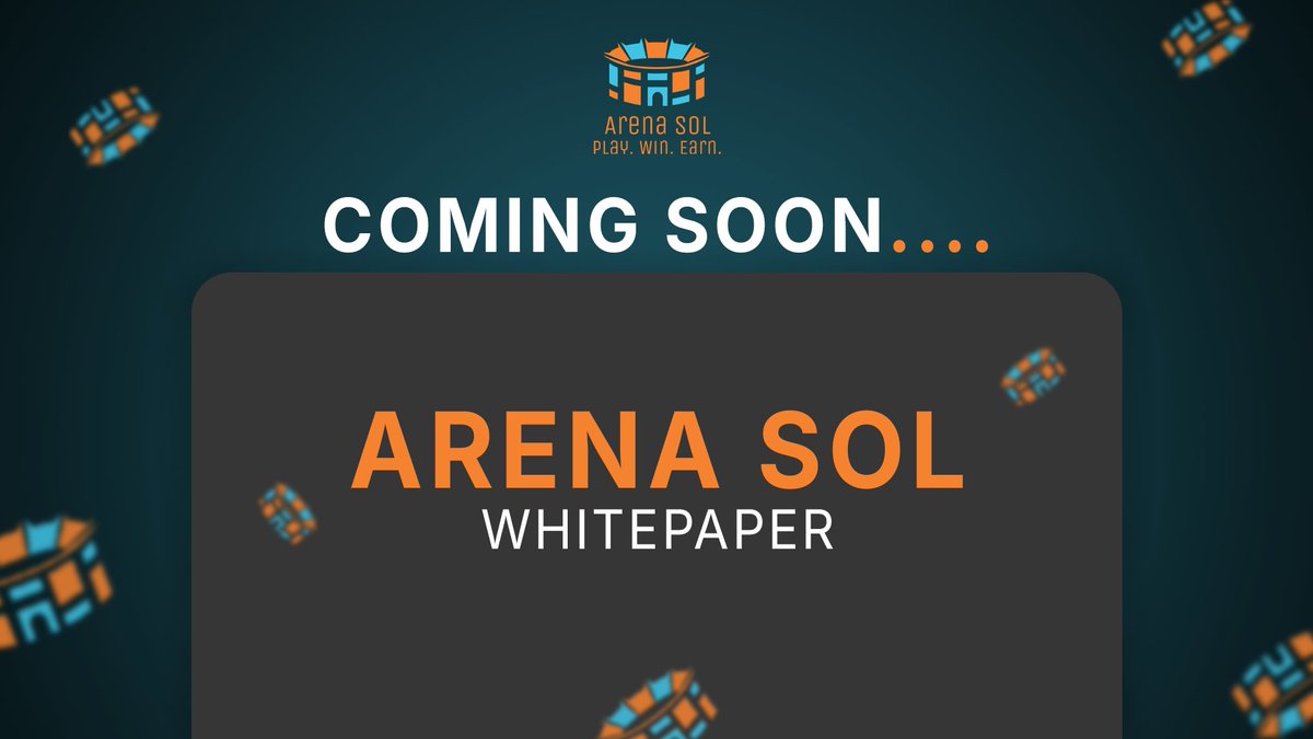 The battle plan is almost ready!

Arena SOL’s whitepaper is coming SOON , and it’s packed with everything you’ve been waiting for.

 Stay sharp.
#ArenaSOL #Whitepaper #PlayToEarn #Whitepaper #BTC