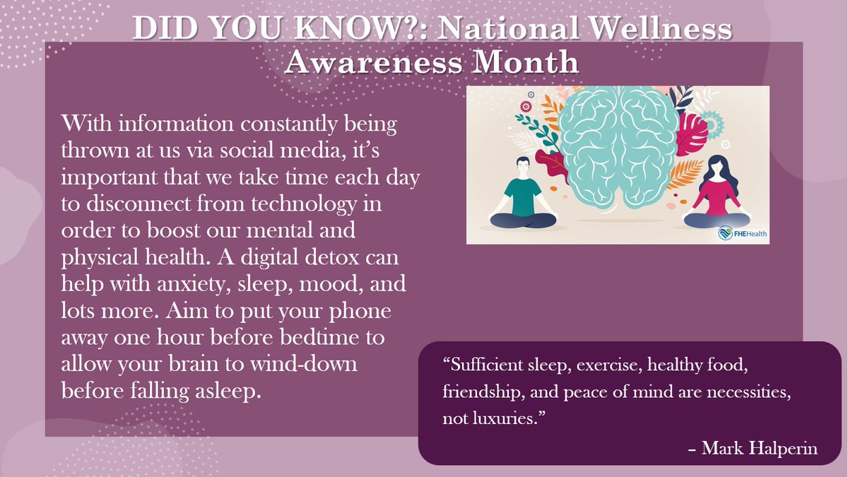 ✨ National Wellness Month is a great time to reflect on what it truly means to feel well—physically, emotionally, and mentally. ✨
Looking to strengthen your wellness routine? Start with small, intentional changes
#NationalWellnessMonth #SelfCareIsEssential #WellnessJourney #TEC