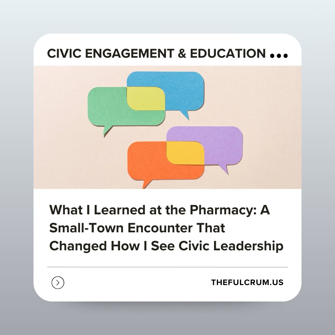 I don't know if we'll ever erase tribalism from our politics. But I know the first step isn't winning the argument—it's staying in the conversation.

Read more: loom.ly/AwJ1ue0

#thefulcrum #citizenconnect