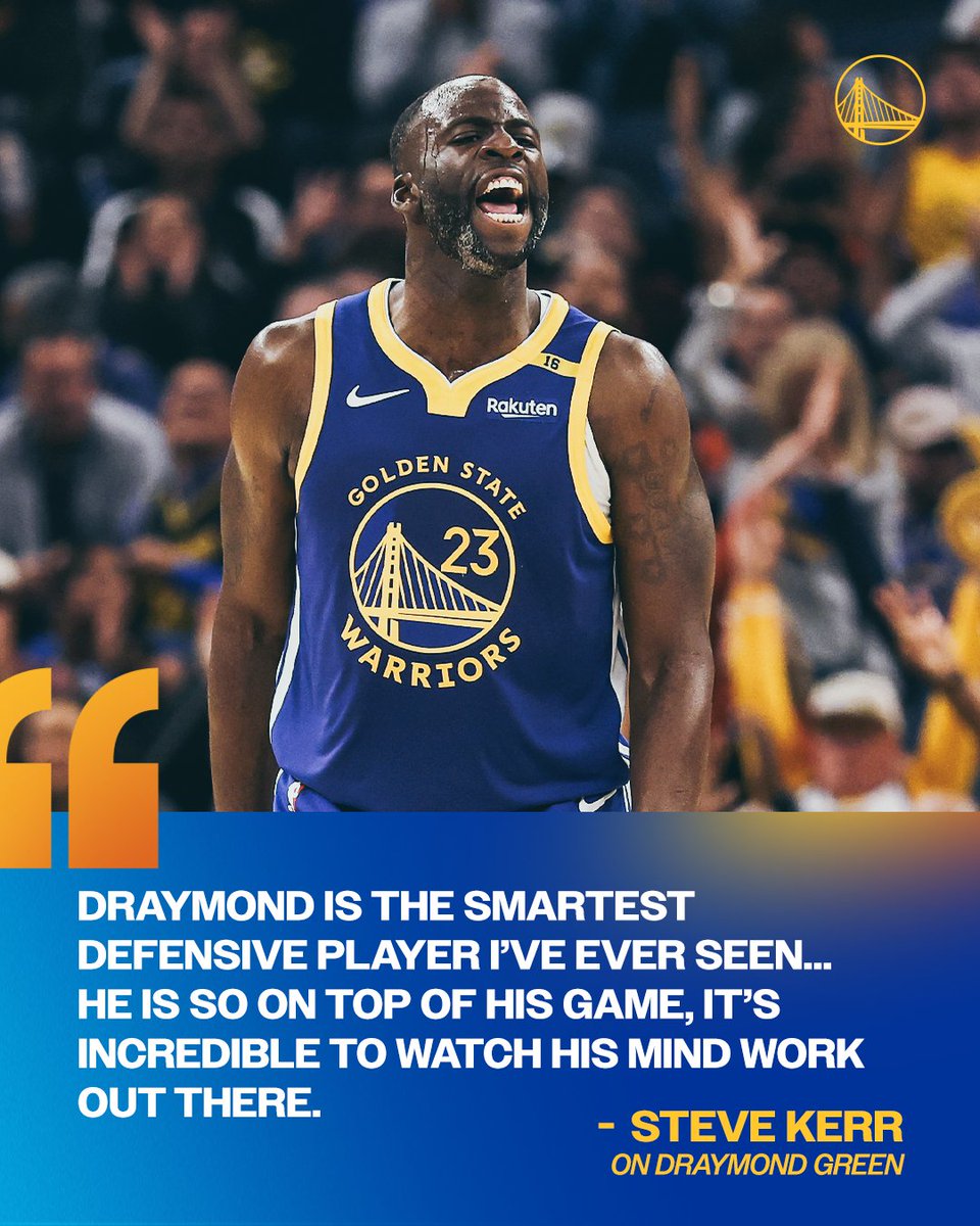 warriors's tweet image. The mind behind the stops 🧠

#NBADefenseWeek