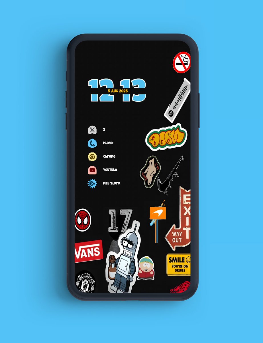 EahsanCh's tweet photo. #N74
Decal Dreams...
×Launcher: Niagara Launcher @NiagaraLauncher
×Fonts: Cartoon Vibes Font
×Wallpaer: From Pinterest
×Icon Pack: Expressive Shapes lcon Pack @PizzApp_Design
×Widgets: Sticker KWGT @AceSetup
@androidauth
#aahomescreens
#comic
#cartoon
#Android
#Customization https://t.co/3ebwH4xGXX