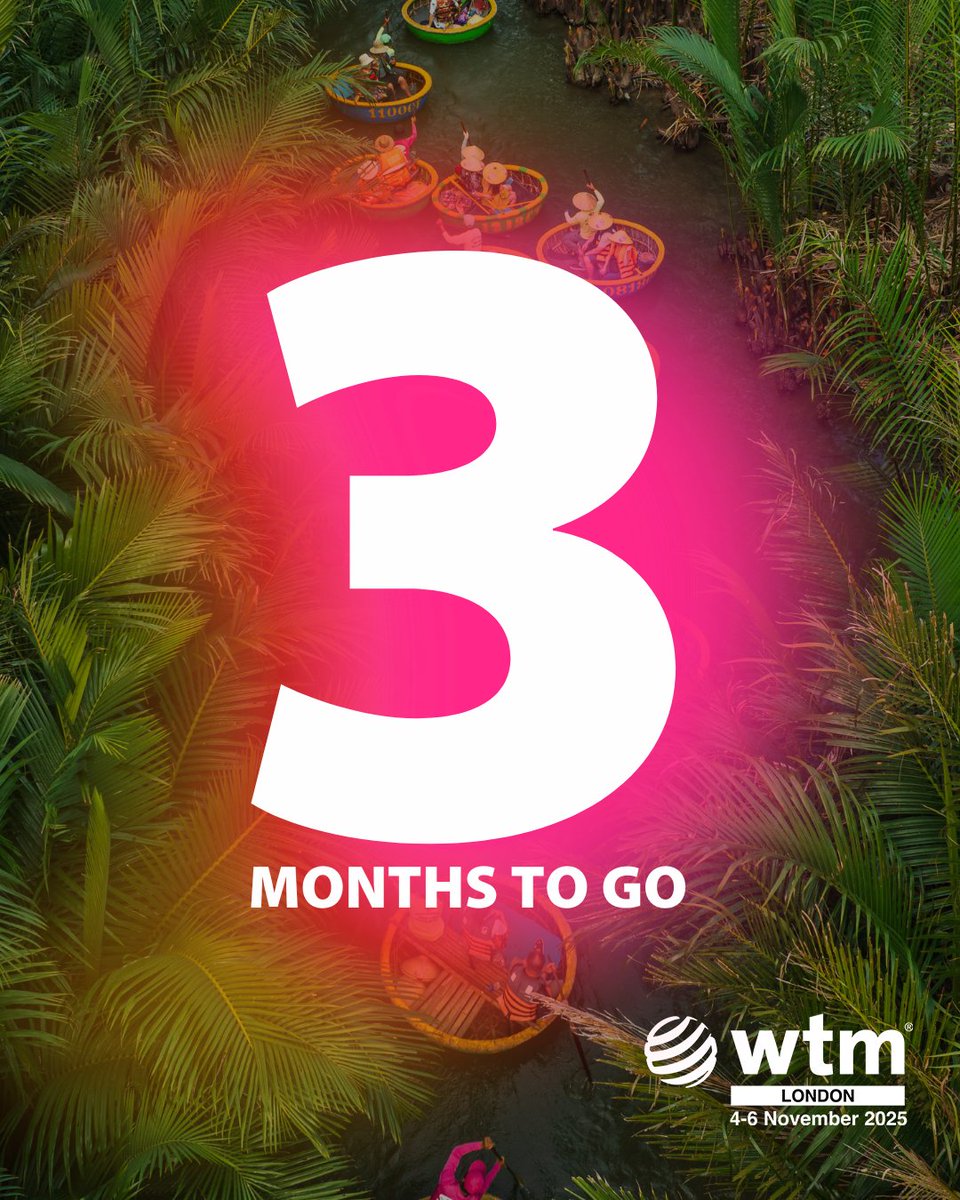 The countdown is ON! Just 3 months until #WTM London transforms the future of travel. Have you booked your tickets yet? 

Connect with trailblazers, discover game-changing trends, and shape the global travel landscape.

Book now: spkl.io/6015AJJV9

#WTMLDN #TravelPower