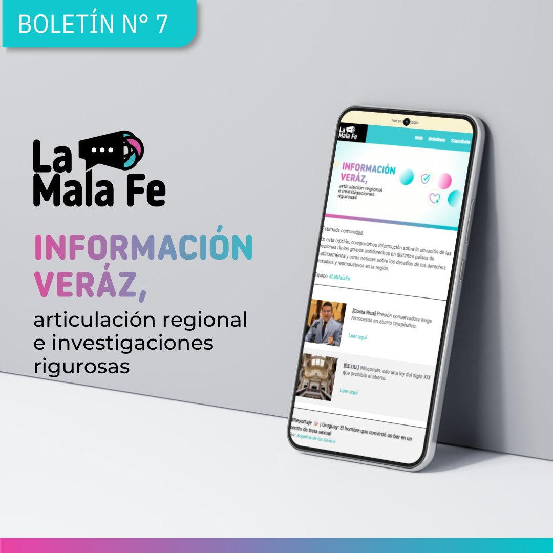 ¡Ya salió el Boletín N.º 7 /2025 de #LaMalaFe!
Una producción del #Clacai 💜💚
En esta edición: bit.ly/3UcQoDB