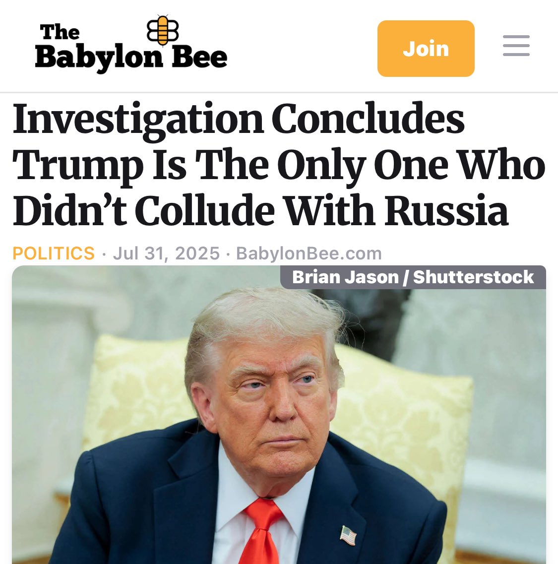 But, I thought the Babylon Bee was supposed to be satire…….
🤔🤔🤔