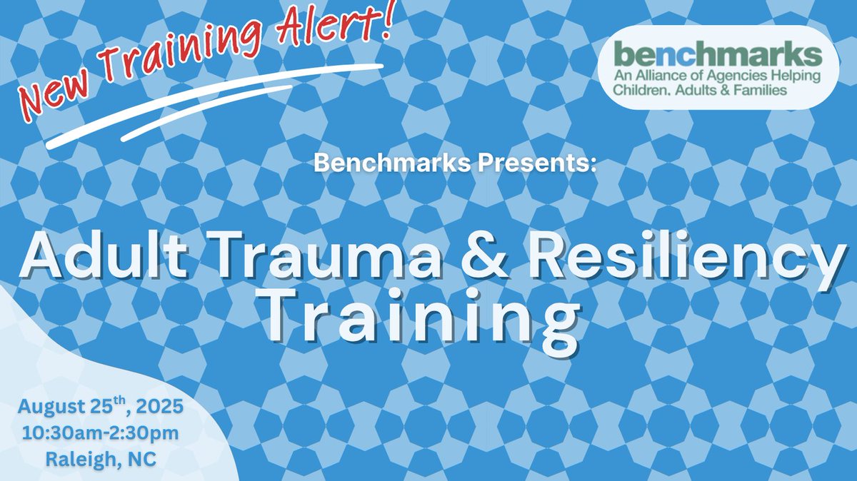 New &amp; Improved!
Adult Trauma &amp; Resiliency is back—in-person &amp; interactive. In 3 hours, learn how trauma impacts adults + gain tools for healing-centered, culturally responsive care. Seats are limited—register now: accelevents.com/e/adult-trauma… 
#TraumaInformed #Resiliency