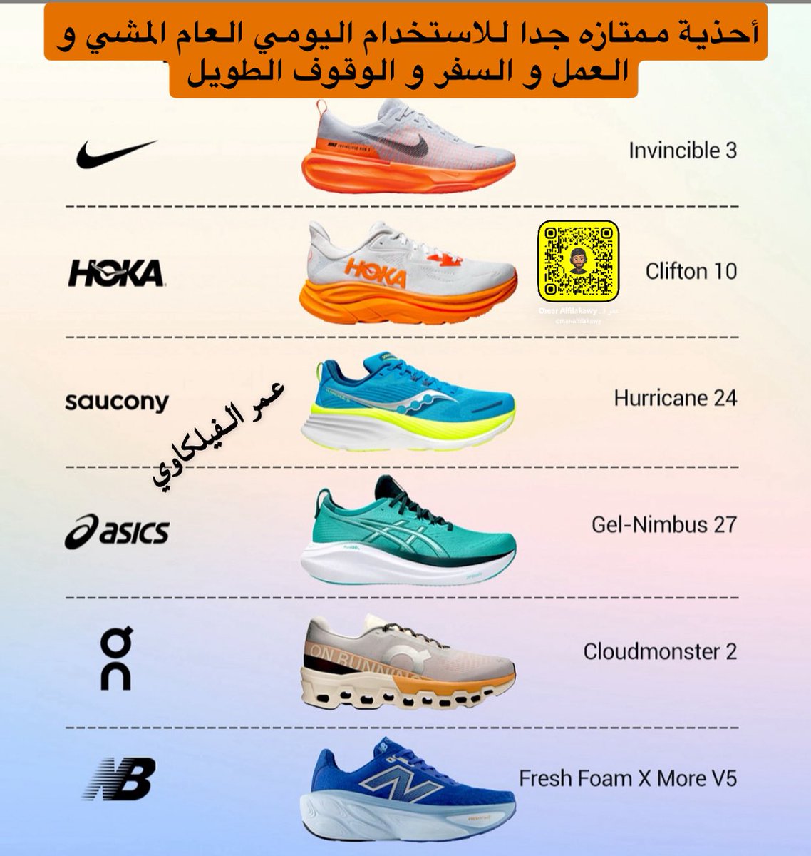 OmarFilakawy's tweet image. أحذية ممتازه للاستخدام اليومي مثل المشي و السفر و العمل و الوقوف الطويل و الاستخدام العام .