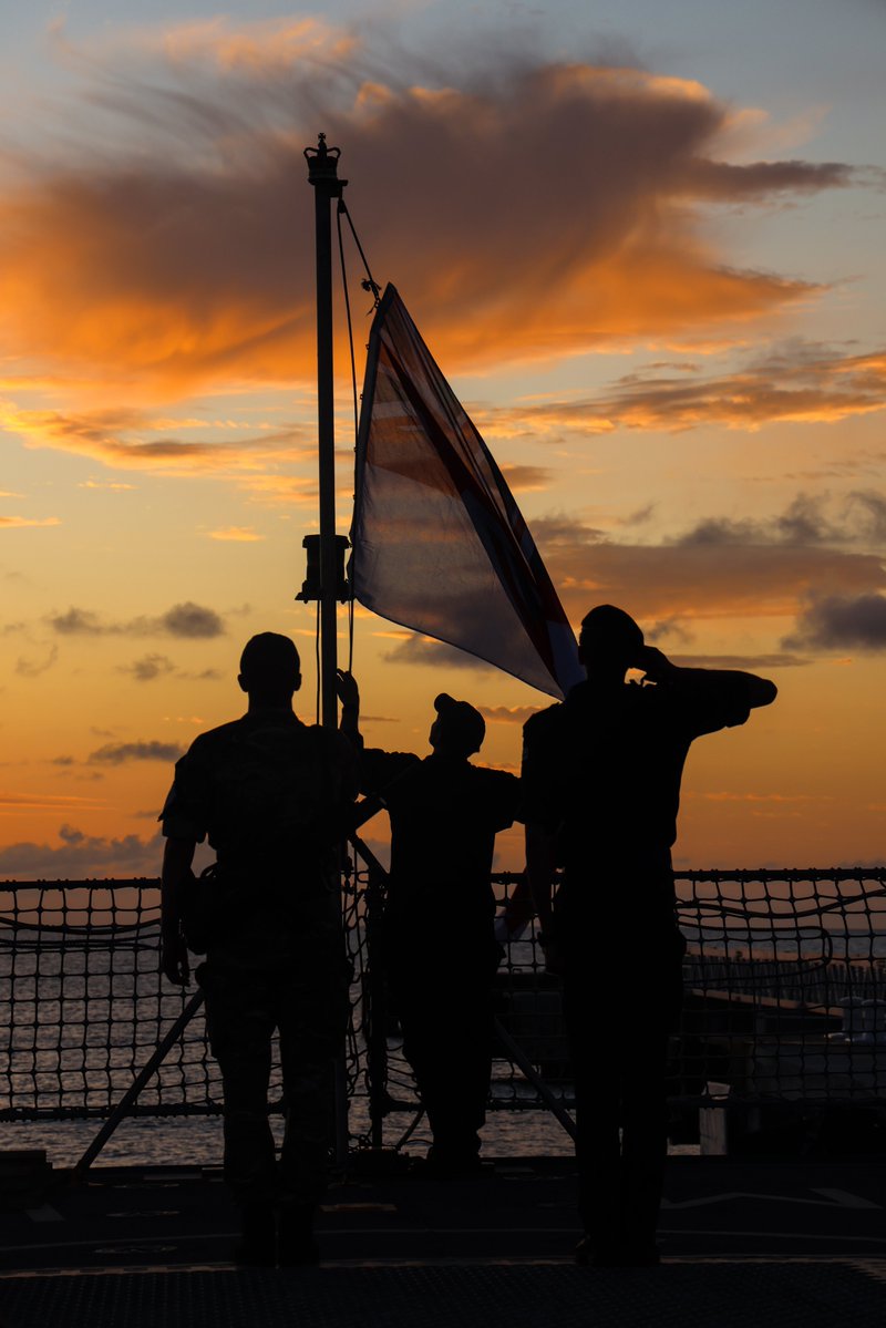 HMS Medway (@hms_medway) on Twitter photo 🌅Sunset sir! 🫡
200 years ago it was a punishment for bad behaviour, now it is a cornerstone of life in port
Our ensign is raised at 08:00 and lowered at sunset or 21:00 (which ever is earlier)
This photo was selected as one of the #bestofthemonth by <a href="/RoyalNavy/">Royal Navy</a>♥️if you agree! 🌅Sunset sir! 🫡
200 years ago it was a punishment for bad behaviour, now it is a cornerstone of life in port
Our ensign is raised at 08:00 and lowered at sunset or 21:00 (which ever is earlier)
This photo was selected as one of the #bestofthemonth by <a href="/RoyalNavy/">Royal Navy</a>♥️if you agree!