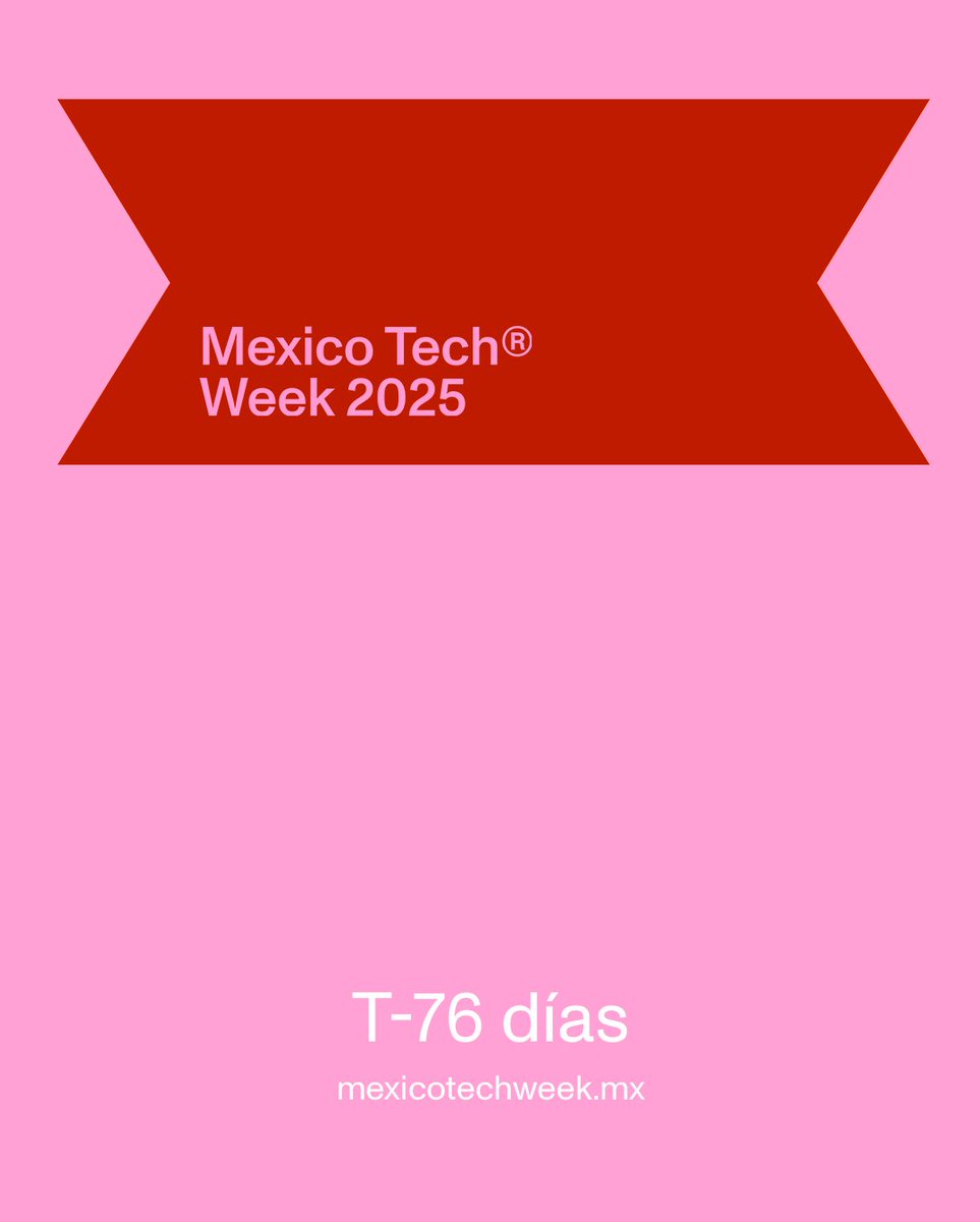 T-76 días para hacer de la #CDMX el punto de encuentro para quienes construyen el futuro.

🌐 mexicotechweek.mx