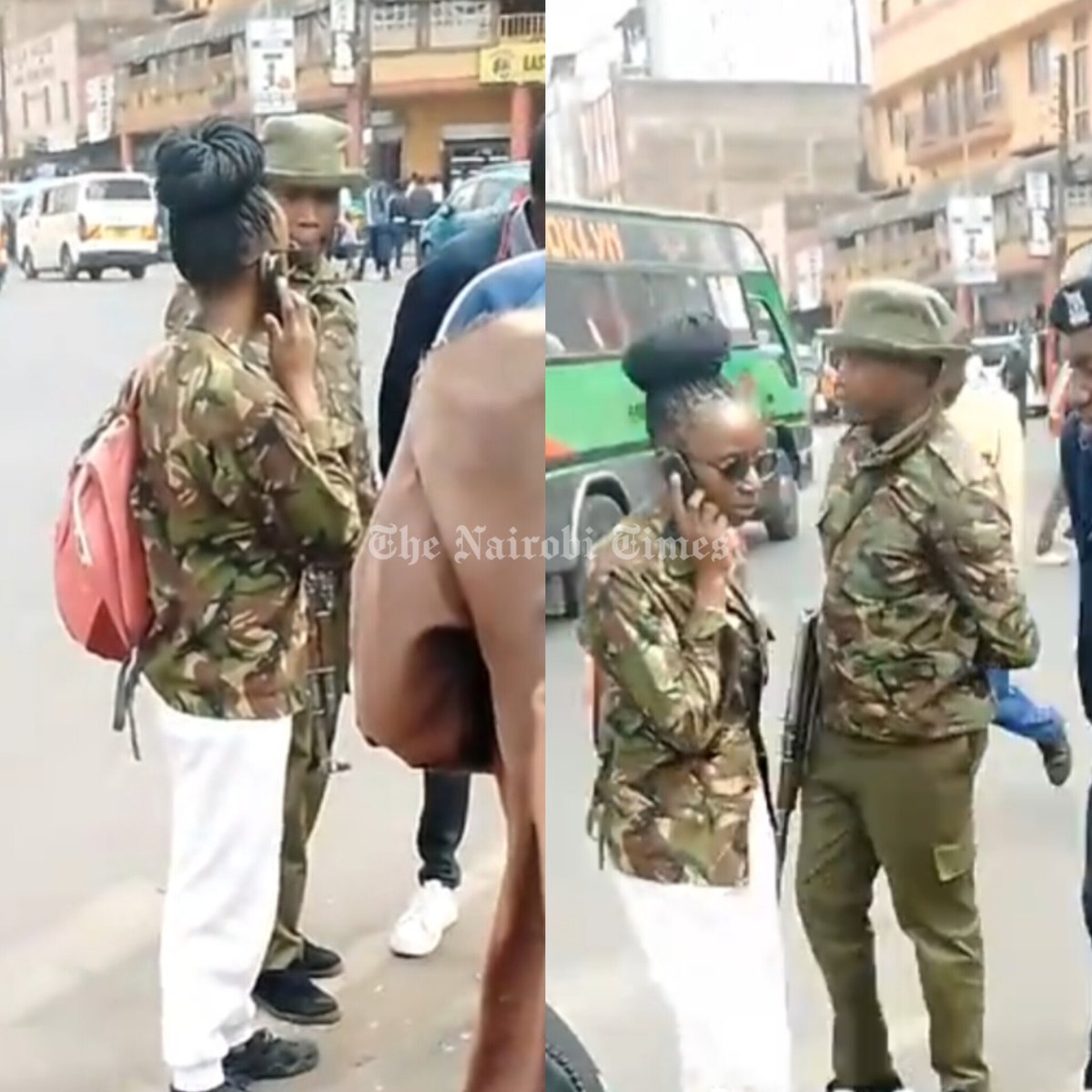 Lady Forced to Make Calls After Being Caught by Police Officers Wearing Official Police Jacket as Casual Outfit 👇