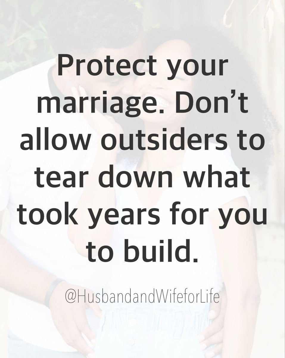 Protect your marriage.

#husbandandwifeforlife #marriagegoals #couples #realationshipadvice #inlove