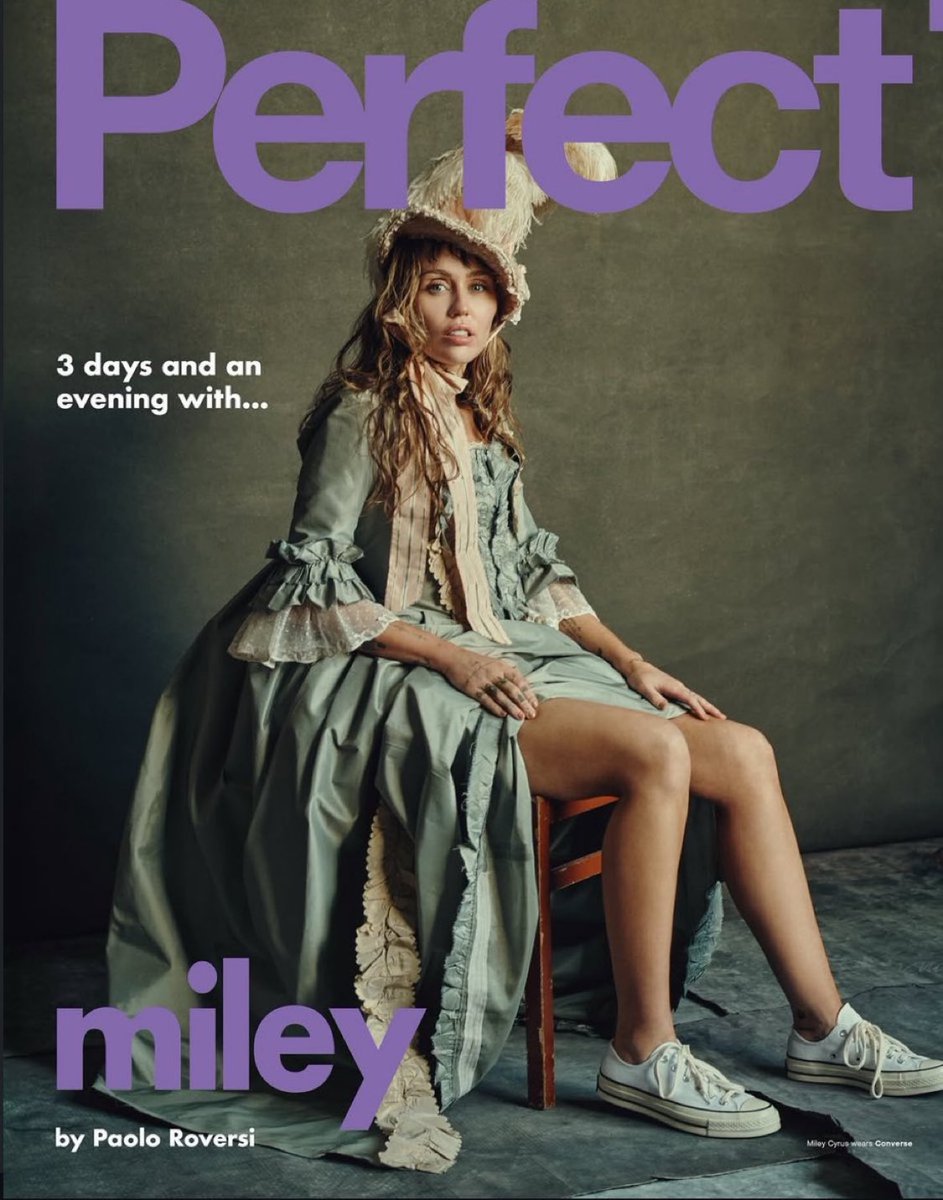 MileyCyrusBR's tweet photo. MAIS UMA! Miley Cyrus deslumbrante na capa alternativa da revista Perfect 🤍 https://t.co/HquWNmUWZa