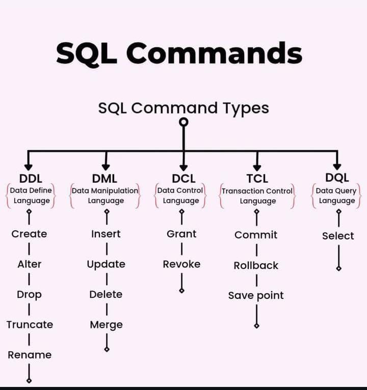 BharukaShraddha's tweet image. SQL Commands 📘 

Do save it for later ✅ 

#sql