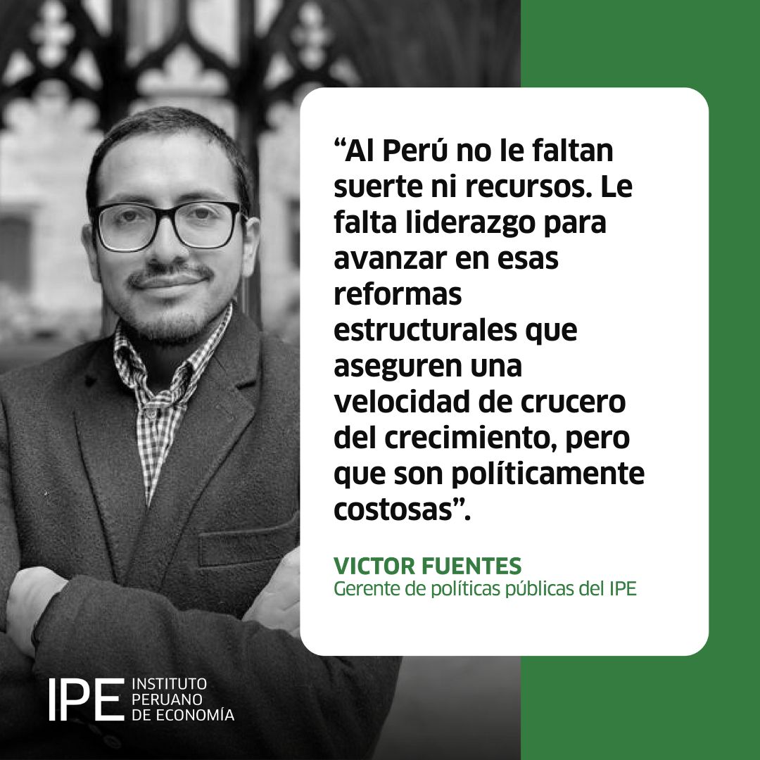 IPEOpinión (@ipeopinion) on Twitter photo 🏛️ La presidenta más suertuda del siglo
En 2025, el Perú goza de los términos de intercambio más favorables en un siglo. Vendemos caro y compramos barato. Sin embargo, el país crece poco. ¿Qué está fallando?
En su última columna para <a href="/elcomercio_peru/">El Comercio</a>, <a href="/vfuentesc/">Víctor Fuentes Campos</a> advierte que 🏛️ La presidenta más suertuda del siglo
En 2025, el Perú goza de los términos de intercambio más favorables en un siglo. Vendemos caro y compramos barato. Sin embargo, el país crece poco. ¿Qué está fallando?
En su última columna para <a href="/elcomercio_peru/">El Comercio</a>, <a href="/vfuentesc/">Víctor Fuentes Campos</a> advierte que
