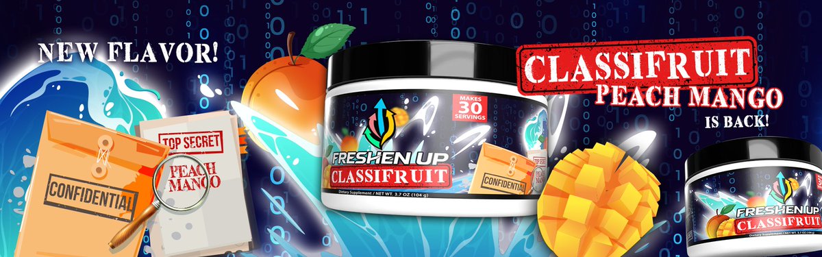 🚨 FLAVOR: CLASSIFIED = SOLVED 🚨

Say hello to Classifruit — our Peach Mango is BACK and better than ever 🍑🥭

This time, no NDA required to enjoy the flavor that started it all. 😎

💥 Grab yours now while it's ON SALE!
🛒freshenuphydration.com/shop/p/classif…