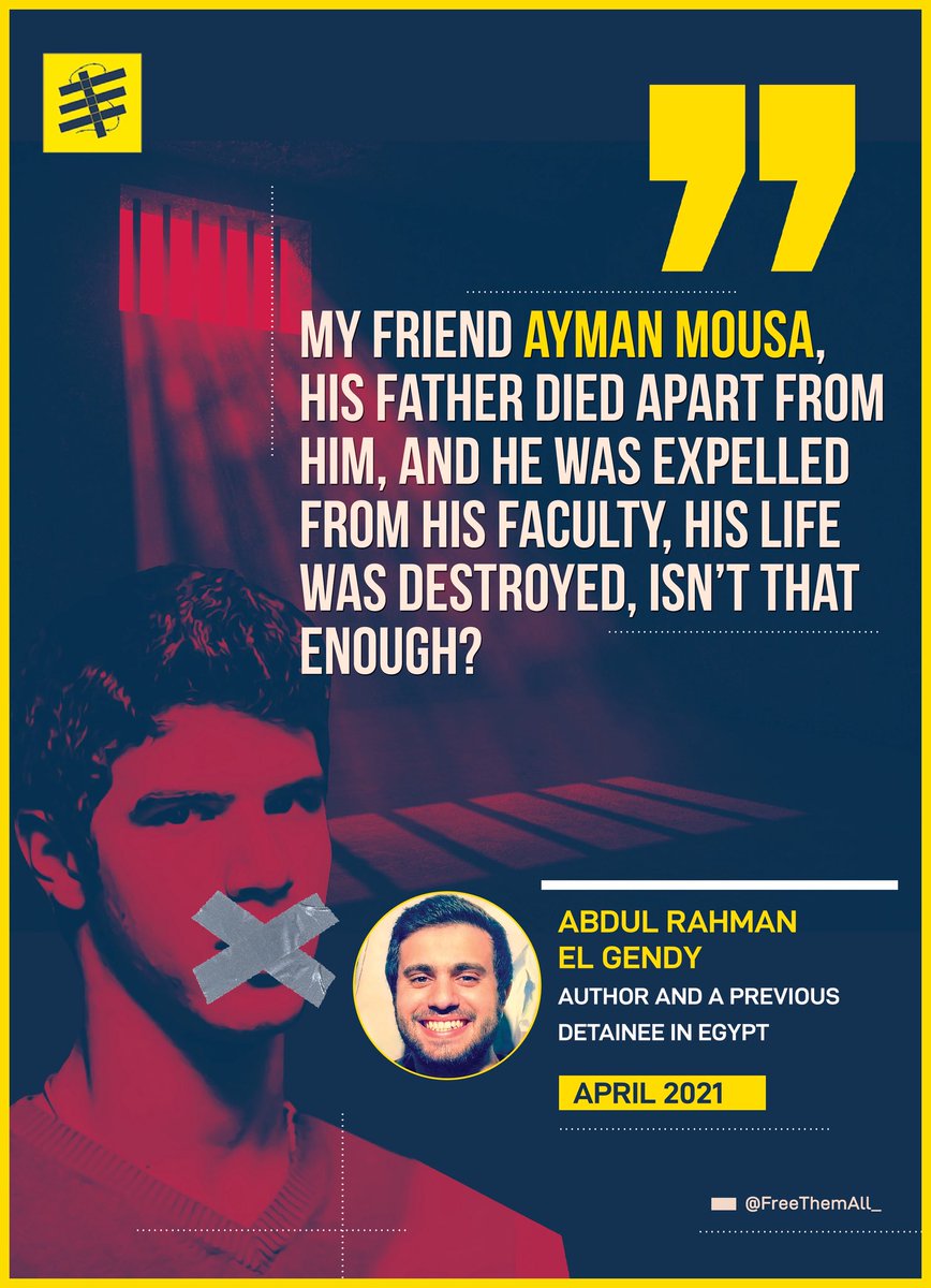Free Them (@freethemall_) on Twitter photo Would the two friends meet outside prison, after they have met inside?
#FreeThemAll
#Egyptian_hell
<a href="/El_Gendy_95/">Abdelrahman ElGendy</a> Would the two friends meet outside prison, after they have met inside?
#FreeThemAll
#Egyptian_hell
<a href="/El_Gendy_95/">Abdelrahman ElGendy</a>