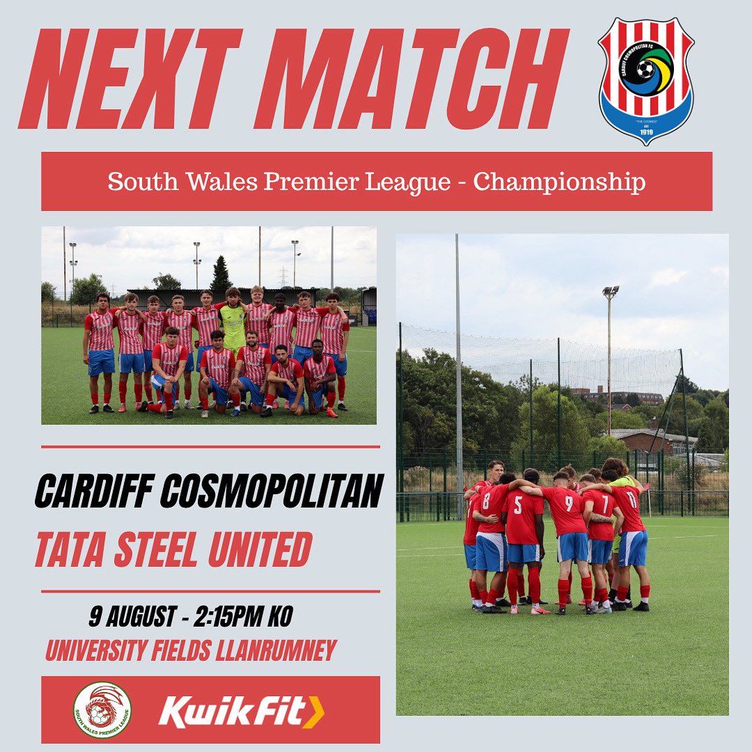 Cosmopolitan FC (@cosmopolitan_fc) on Twitter photo Next Match ⚽️
We face <a href="/UnitedTata/">Tata Steel United FC</a> at home on the opening day of the league season. 🏠
It should be a cracker! 🔴🔵
#upthemos Next Match ⚽️
We face <a href="/UnitedTata/">Tata Steel United FC</a> at home on the opening day of the league season. 🏠
It should be a cracker! 🔴🔵
#upthemos