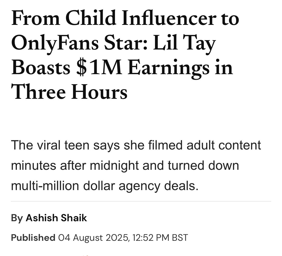 It's nauseating to witness the construction of the child influencer-to-onlyfans pipeline