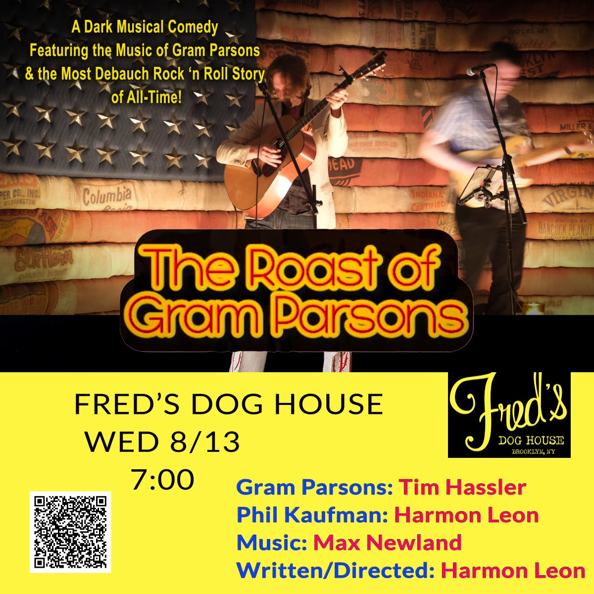 harmonleon (@harmonleon) on Twitter photo The Roast of Gram Parsons
8/13, 7pm - Fred's Dog House
A twisted, musical dark comedy featuring the music of <a href="/gramparsons/">Gram Parsons</a> - the godfather of alt-rock country - and the most gloriously messed-up, debauched rock ‘n roll stories of all-time
eventbrite.com/e/the-roast-of… #gramparsons The Roast of Gram Parsons
8/13, 7pm - Fred's Dog House
A twisted, musical dark comedy featuring the music of <a href="/gramparsons/">Gram Parsons</a> - the godfather of alt-rock country - and the most gloriously messed-up, debauched rock ‘n roll stories of all-time
eventbrite.com/e/the-roast-of… #gramparsons