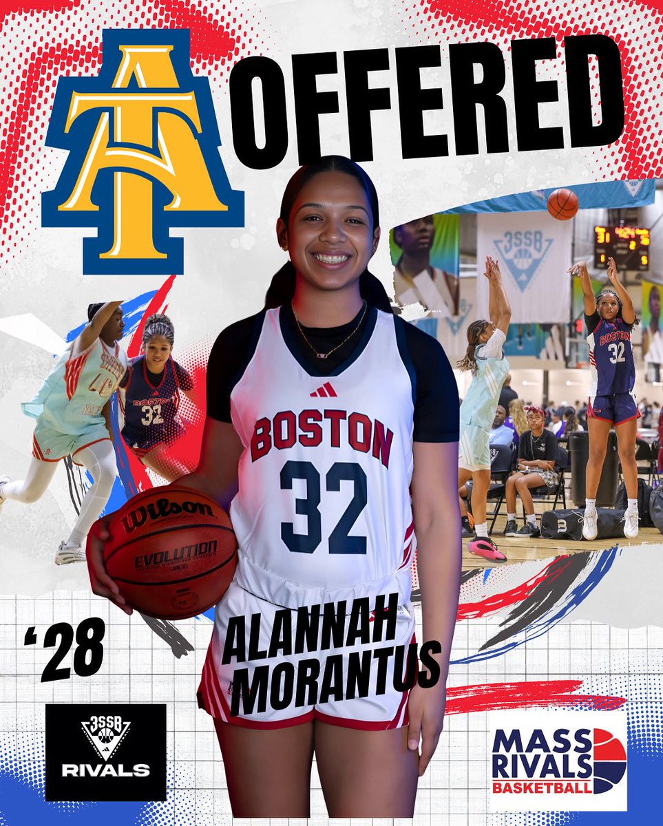 Lady Rivals (@ladyrivals) on Twitter photo Congratulations ‘28 <a href="/AlannahMorantus/">Alannah Morantus</a> on her recent offer from NC A&T <a href="/LadyAggieBall/">Lady Aggie Ball</a>
<a href="/NEPSGBCA/">NEPSGBCA</a> <a href="/nehoopjournal/">New England Basketball Journal</a> <a href="/IAMCoachU1/">Ushearnda Rae</a> <a href="/nehoopjournal/">New England Basketball Journal</a> <a href="/PGHNewEngland/">Prep Girls Hoops New England</a> <a href="/3SSBGCircuit/">3Stripes Select Basketball Girls Circuit</a> <a href="/sportslifetalk/">Sportslifetalk Media🎙🎧</a> #WeAre/// Congratulations ‘28 <a href="/AlannahMorantus/">Alannah Morantus</a> on her recent offer from NC A&T <a href="/LadyAggieBall/">Lady Aggie Ball</a>
<a href="/NEPSGBCA/">NEPSGBCA</a> <a href="/nehoopjournal/">New England Basketball Journal</a> <a href="/IAMCoachU1/">Ushearnda Rae</a> <a href="/nehoopjournal/">New England Basketball Journal</a> <a href="/PGHNewEngland/">Prep Girls Hoops New England</a> <a href="/3SSBGCircuit/">3Stripes Select Basketball Girls Circuit</a> <a href="/sportslifetalk/">Sportslifetalk Media🎙🎧</a> #WeAre///