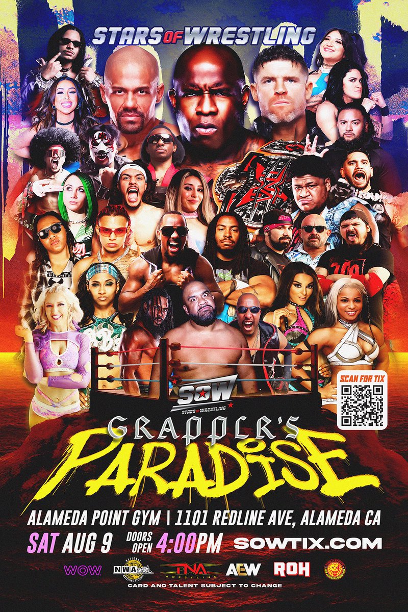 SOWrestlingCali's tweet image. FULL CARD RUNDOWN FOR THIS SATURDAY! 12 LOADED MATCHES! SPECIAL GUESTS! SURPRISES?👀
*subject to change*

“The Bruja Baddie” Gypsy Mac vs. “The Black Panther” Beatrice Domino @GypsyMac vs  @thebeadom 

Tuko Montes and Johnny Wasabi vs. Michael Sean and CJ Dirt, The 209 Kliq!…
